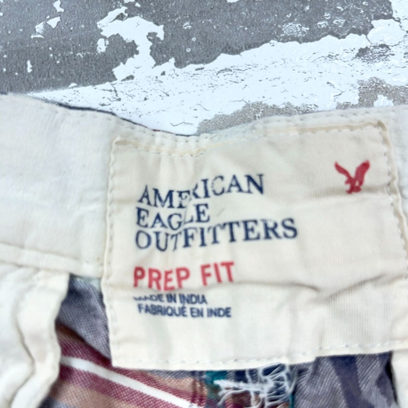 American Eagle Outfitters American Eagle Chino Shorts Men 30 Multi Plaid Patch Work Prep Casual Adult Size US 30 / EU 46 - 3 Thumbnail