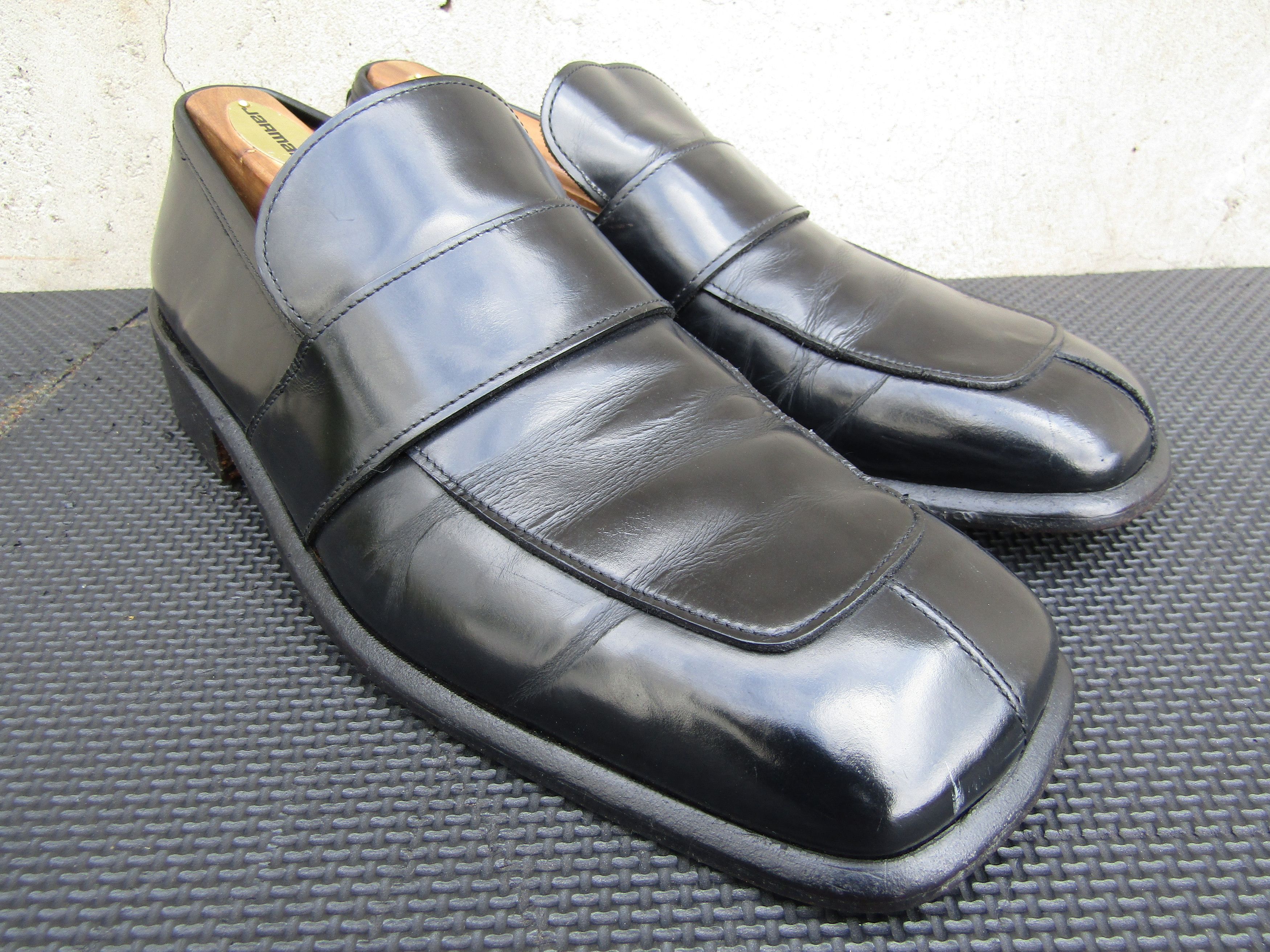 Gucci GUCCI Black Leather Slip On Tom Ford Era Loafers Mens Size US 7 / EU 40 - 4 Thumbnail