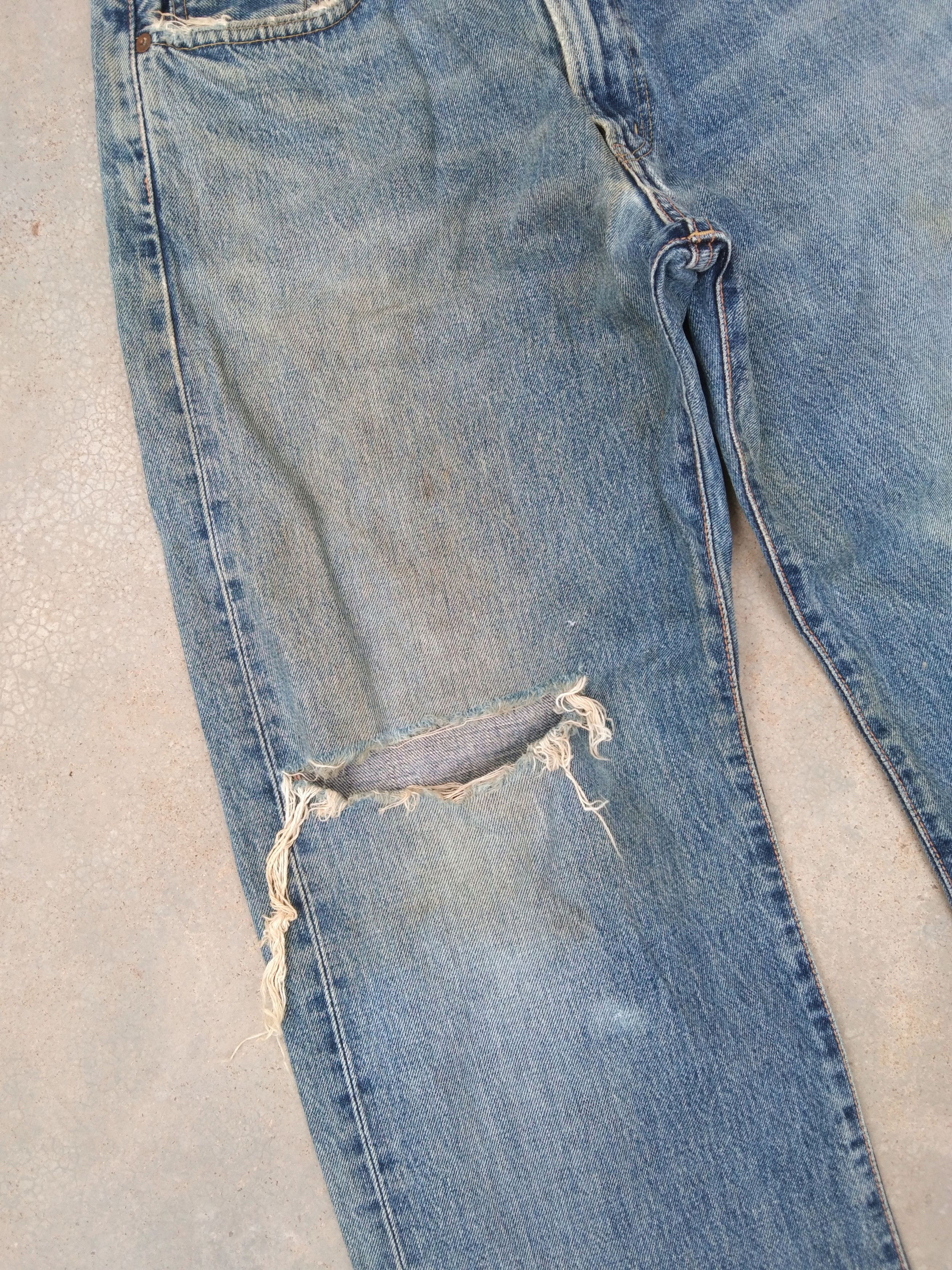 Japanese Brand × Jean × Vintage 90s Vintage Distressed Edwin Selvedge Redline Jeans 30x32 Size US 30 / EU 46 - 6 Thumbnail