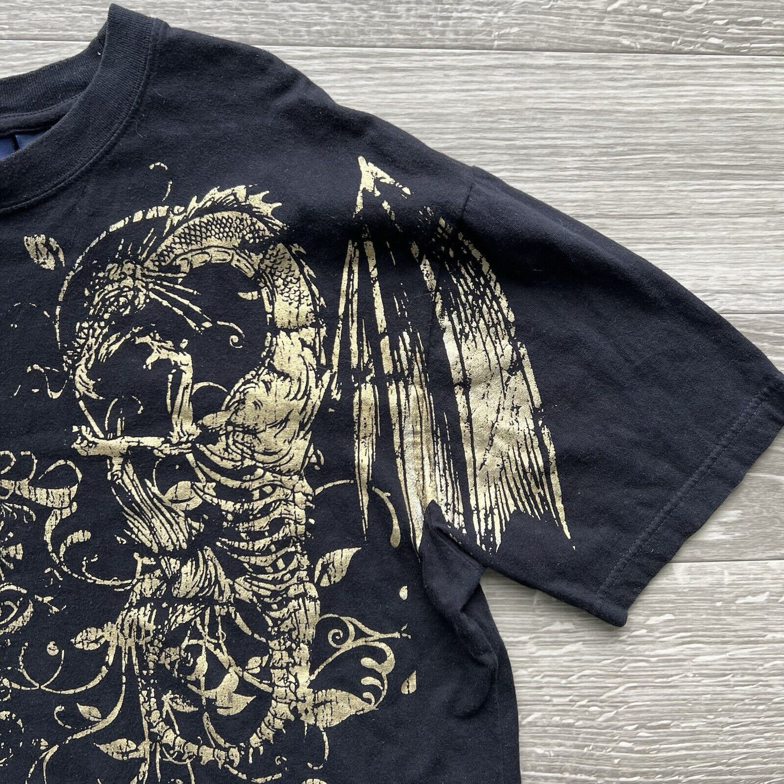 Bugle Boy Vintage Y2K Dragon AOP Grunge Emo Skater Size Large T-Shirt Size US L / EU 52-54 / 3 - 3 Thumbnail