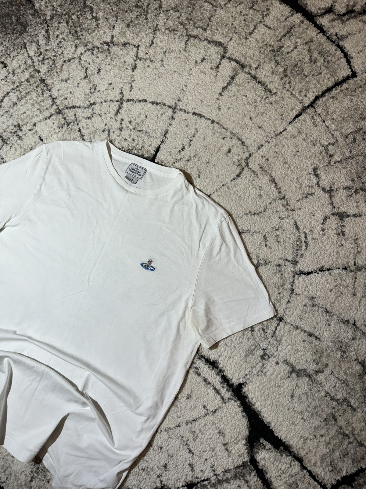 Vivienne Westwood Vivienne Westwood Orbital Embroidered White Men’s T Shirt Size US L / EU 52-54 / 3 - 2 Thumbnail