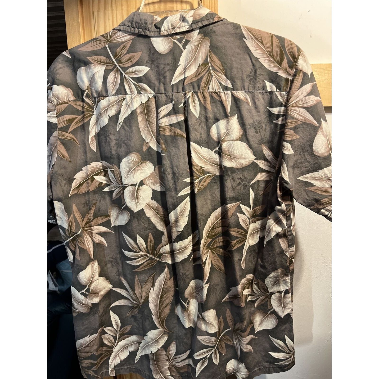 Other Palmwave Hawaii Shirt Men’s XL Gray Green Floral SS Cotton Size US XL / EU 56 / 4 - 7 Thumbnail