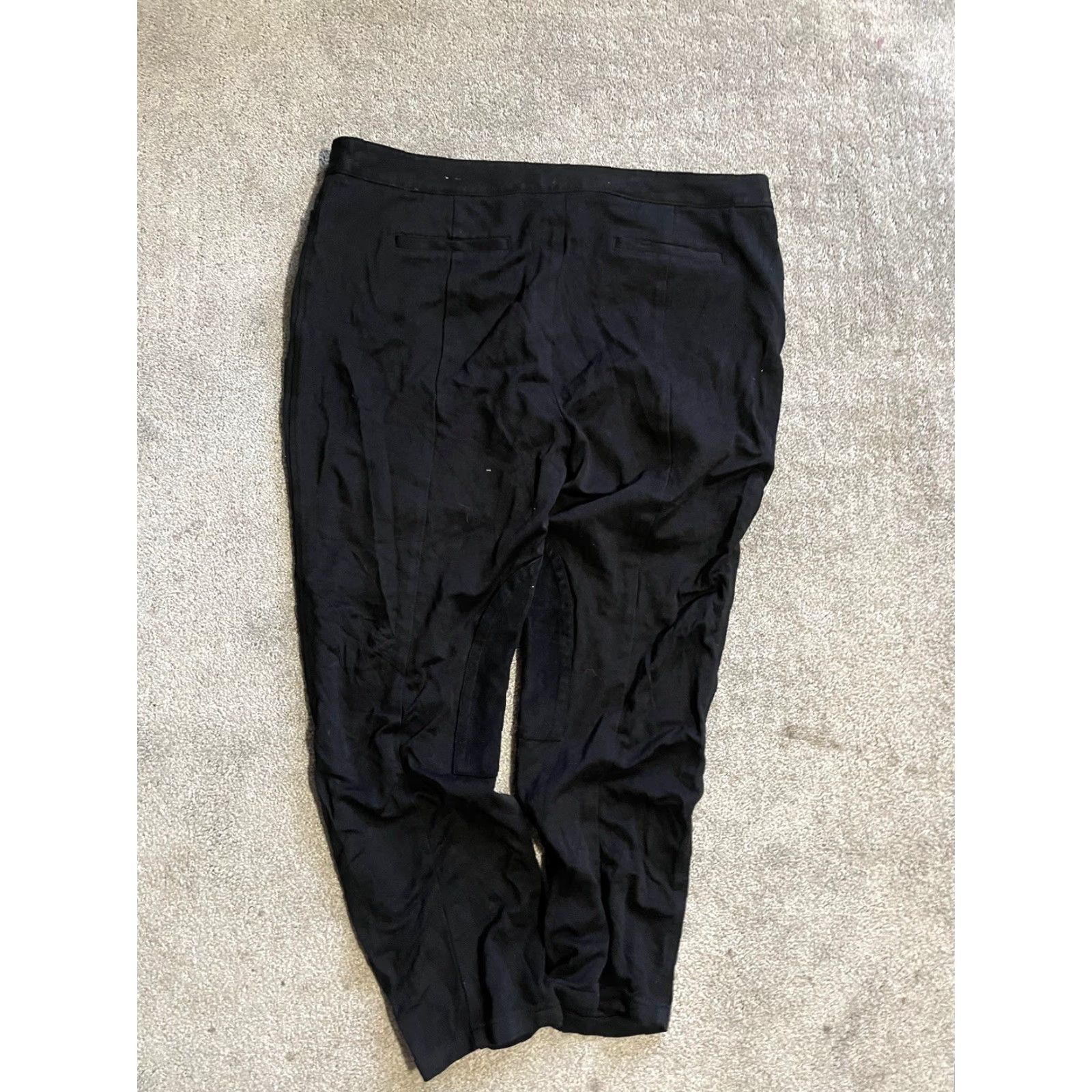 Talbots VINTAGE Talbots Pants Womens 16P Petite Black Ankle Skinny Stretch Pull On Office Workwear Casual Formal 28in Inseam Womens Size 38" / US 16 / IT 52 - 3 Thumbnail
