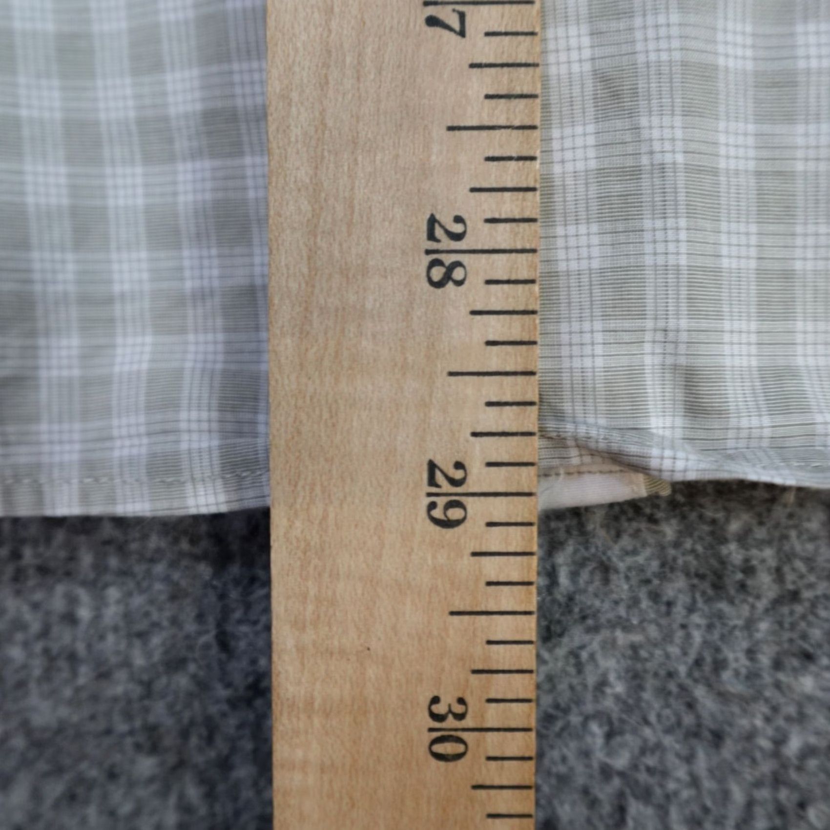 John Varvatos John Varvatos Shirt M Plaid Long Sleeve Lightweight 100% Cotton Beige Mens Button-Up Size US M / EU 48-50 / 2 - 7 Thumbnail