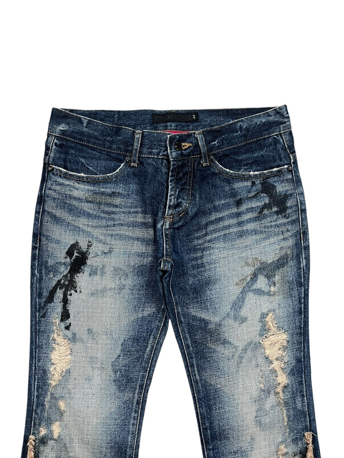GOSTAR DE FUGA FUGA Distressed Lowrise Flared Denim Pants Size US 31 - 9 Thumbnail