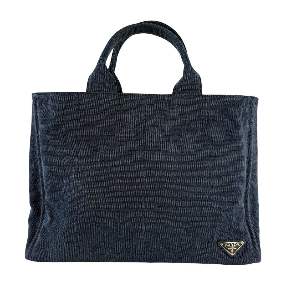 Prada Denim Canvas Large Canapa Tote Bag