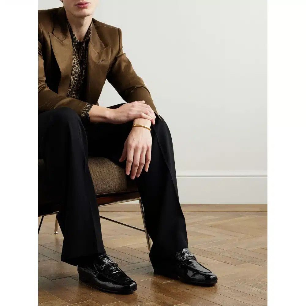 Tom Ford o1loc1c0226 J1541 Size:9.5 TF/Printed Eel Gigi Chain Loafers Size US 9.5 / EU 42-43 - 2 Thumbnail