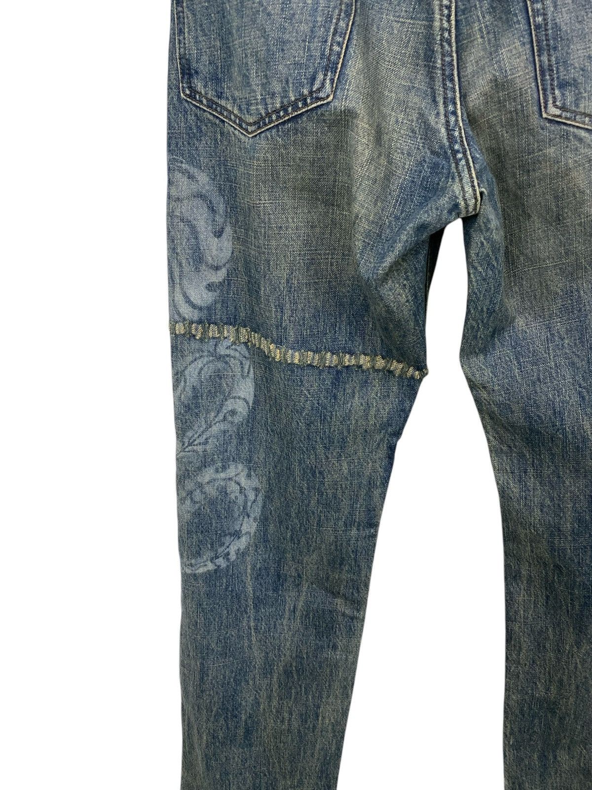 PPFM 💥jp Japanese brand X PPFM dragon distressed style jeans Size US 31 - 5 Thumbnail