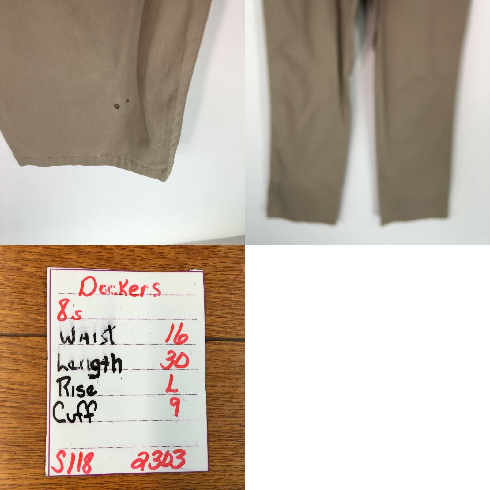Dockers Dockers Womens Tan Dress Pants Casual Regular Straight Low Rise Size 8 Size 30" / US 8 / IT 44 - 8 Thumbnail