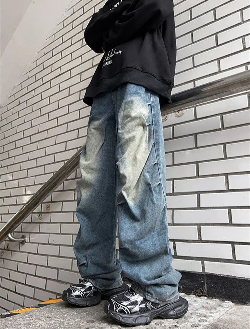 Jean × Vintage Y2k washed faded damaged flared bootcut jeans Size US 29 - 2 Thumbnail