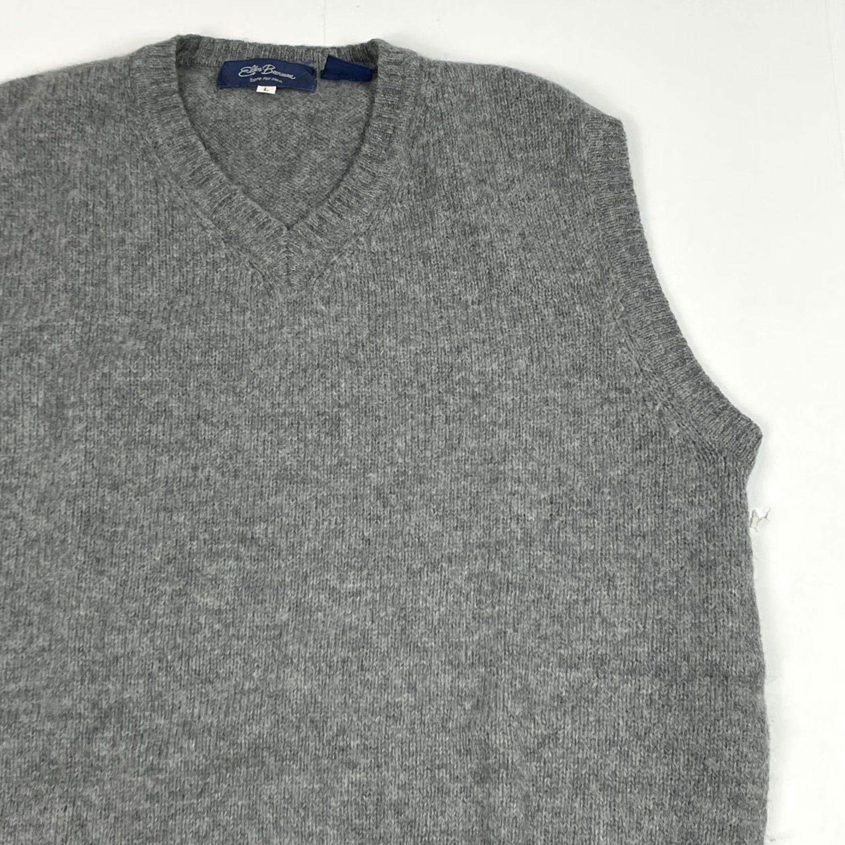 Vintage VINTAGE Elder Beerman Sweater Vest Mens Large Gray Shetland Wool V Neck Golfing Size US L / EU 52-54 / 3 - 3 Thumbnail