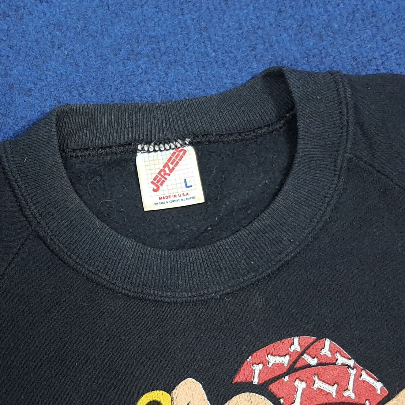 Jerzees Vintage 90s Jerzees Biker Bulldog Sweatshirt C283N4 Size US M / EU 48-50 / 2 - 4 Thumbnail