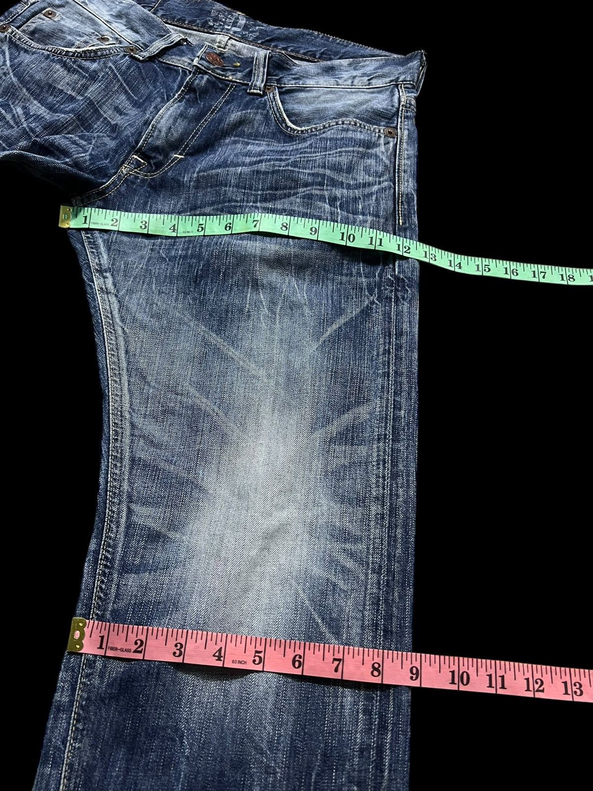 Edwin × If Six Was Nine × Le Grande Bleu (L.G.B.) VINTAGE EDWIN 503 BLUE TRIP WASHED JEANS Size US 33 - 15 Thumbnail