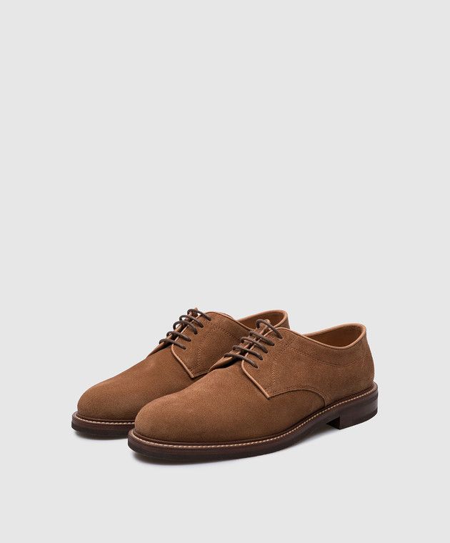 Brunello Cucinelli o1w1db10125 Derby Shoes in Brown Size US 12 / EU 45 - 2 Thumbnail