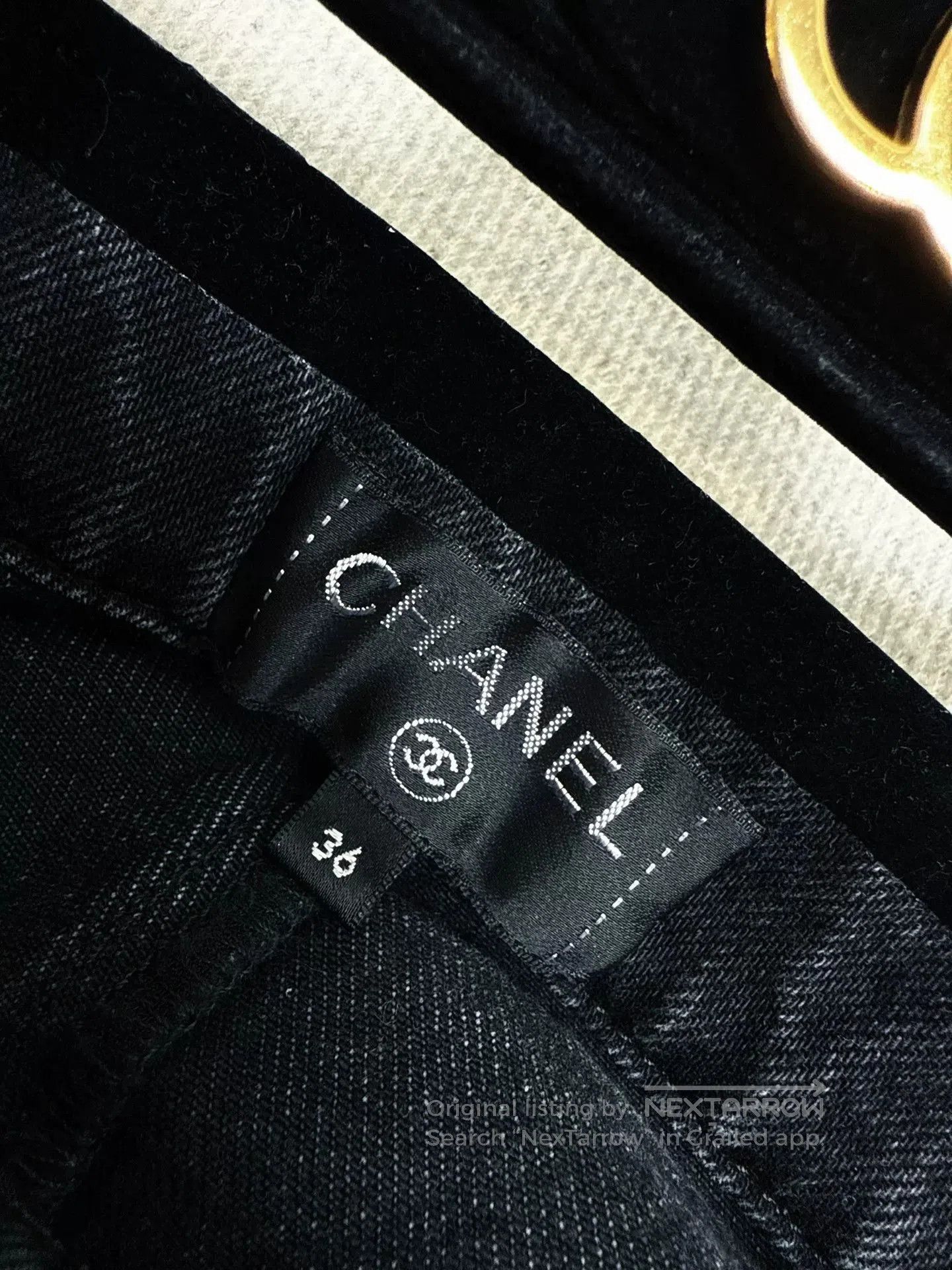 Chanel Chanel 20A Black Gray Denim Pants. Size US 36 / EU 52 - 4 Thumbnail