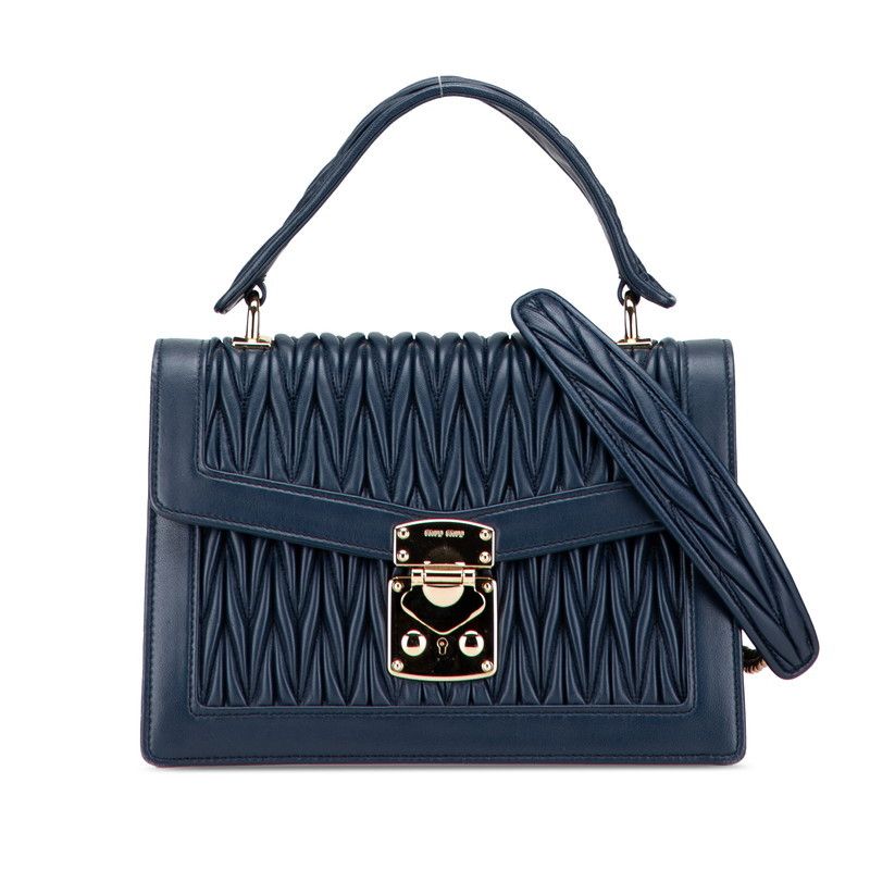 Miu Miu Miu Miu Miu Miu Matelassé Leather 2way Bag Leather Shoulder Bag 5BA094 Size ONE SIZE - 1 Thumbnail