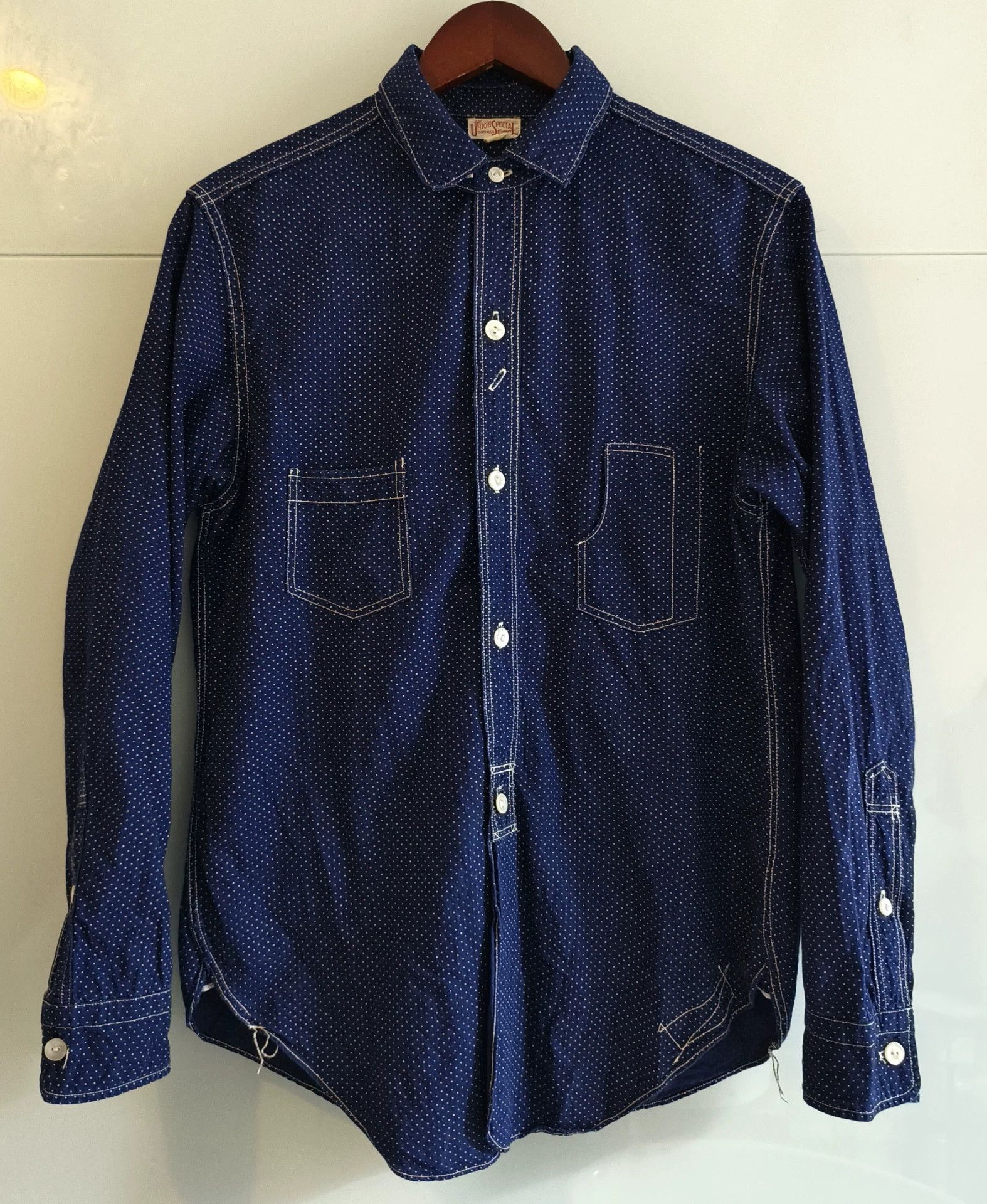 Freewheelers Freewheelers Spot-dyed polka-dot thin cotton tooling shirt long sleeve shirt Size US M / EU 48-50 / 2 - 1 Thumbnail