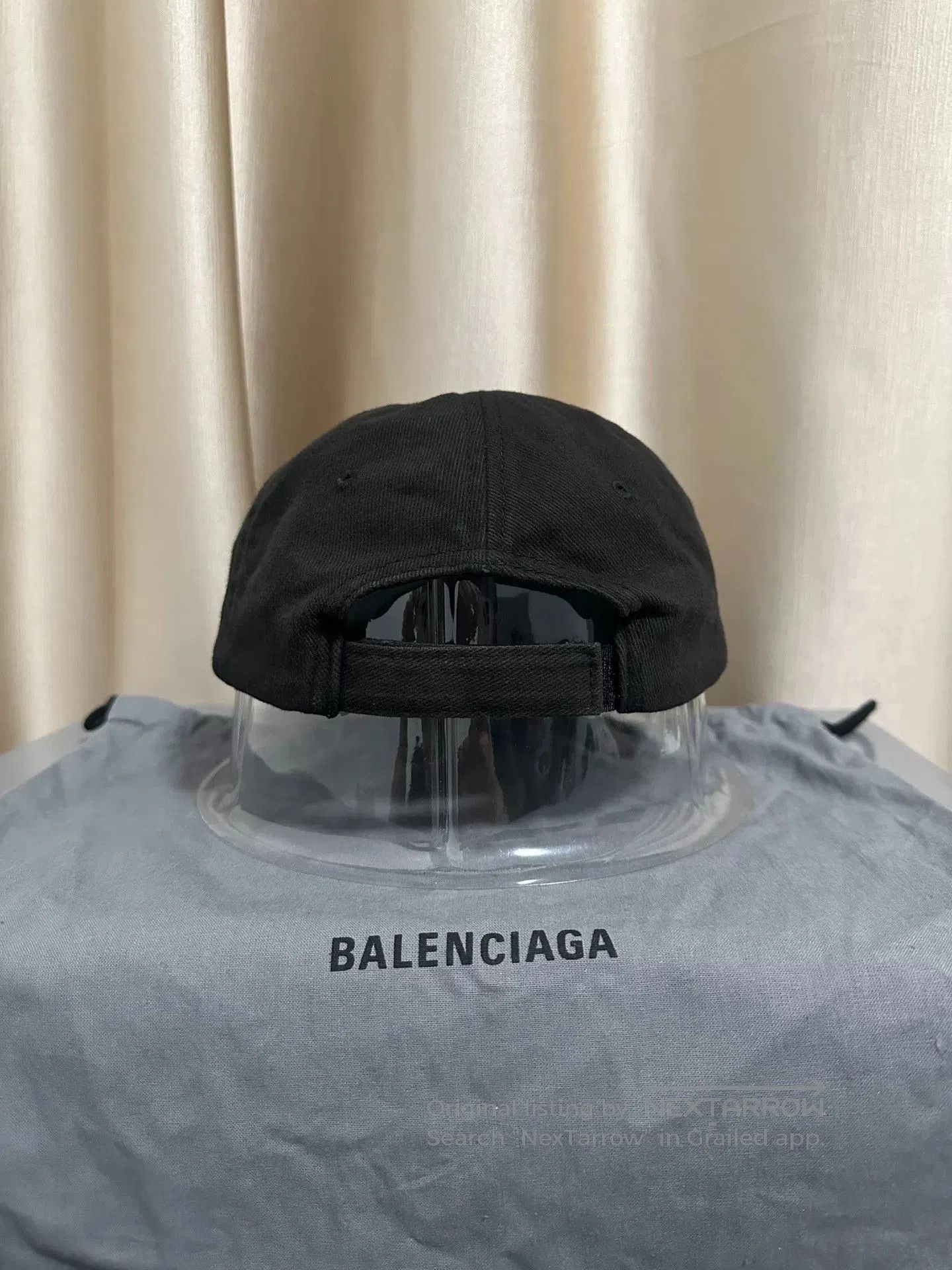 Balenciaga balenciaga logo embroidered black baseball cap. Size ONE SIZE - 3 Thumbnail