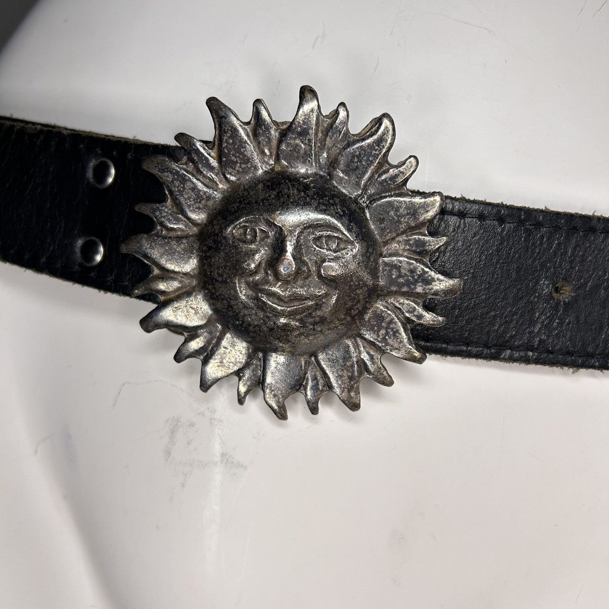 Affliction × Vintage Vintage Leather Belt Big Buckle Size ONE SIZE - 8 Thumbnail