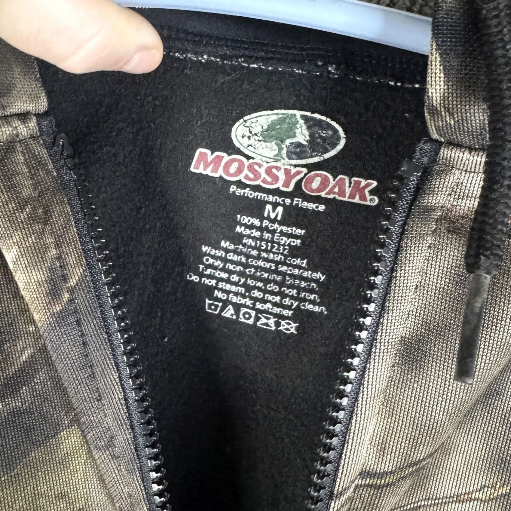 Vintage Mossy Oak Hoodie Mens Medium Brown Camo Full Zip Performance Fleece Hunting Size US M / EU 48-50 / 2 - 6 Thumbnail