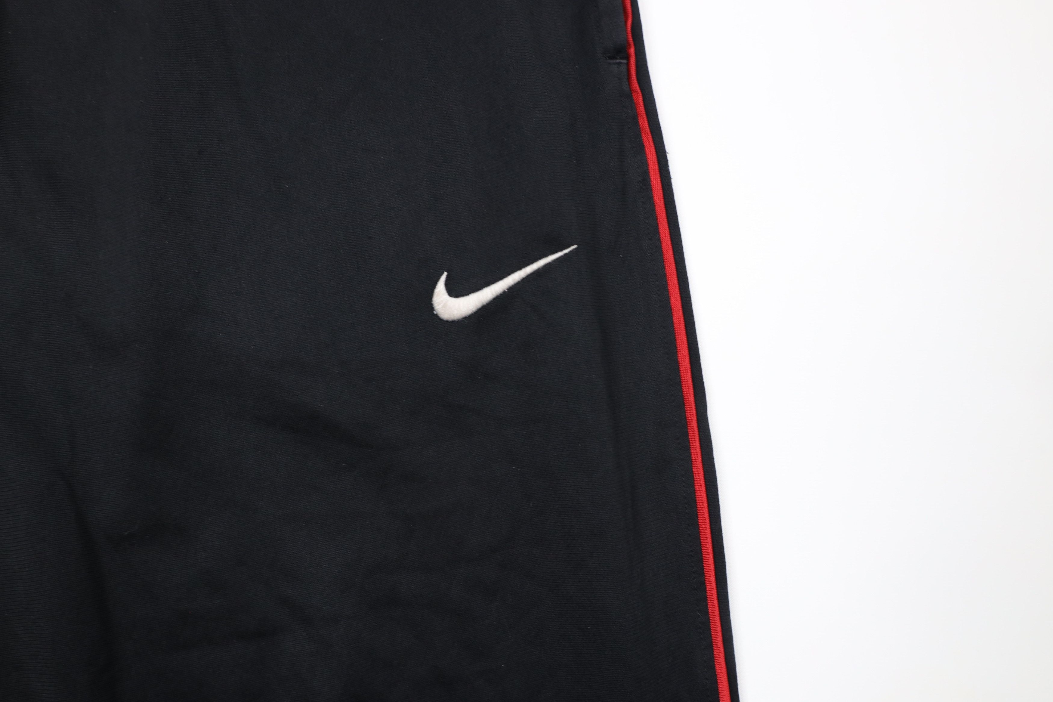Nike × Vintage Vintage Nike Basketball Mini Swoosh Wide Leg Pants Black Size US 36 / EU 52 - 6 Thumbnail