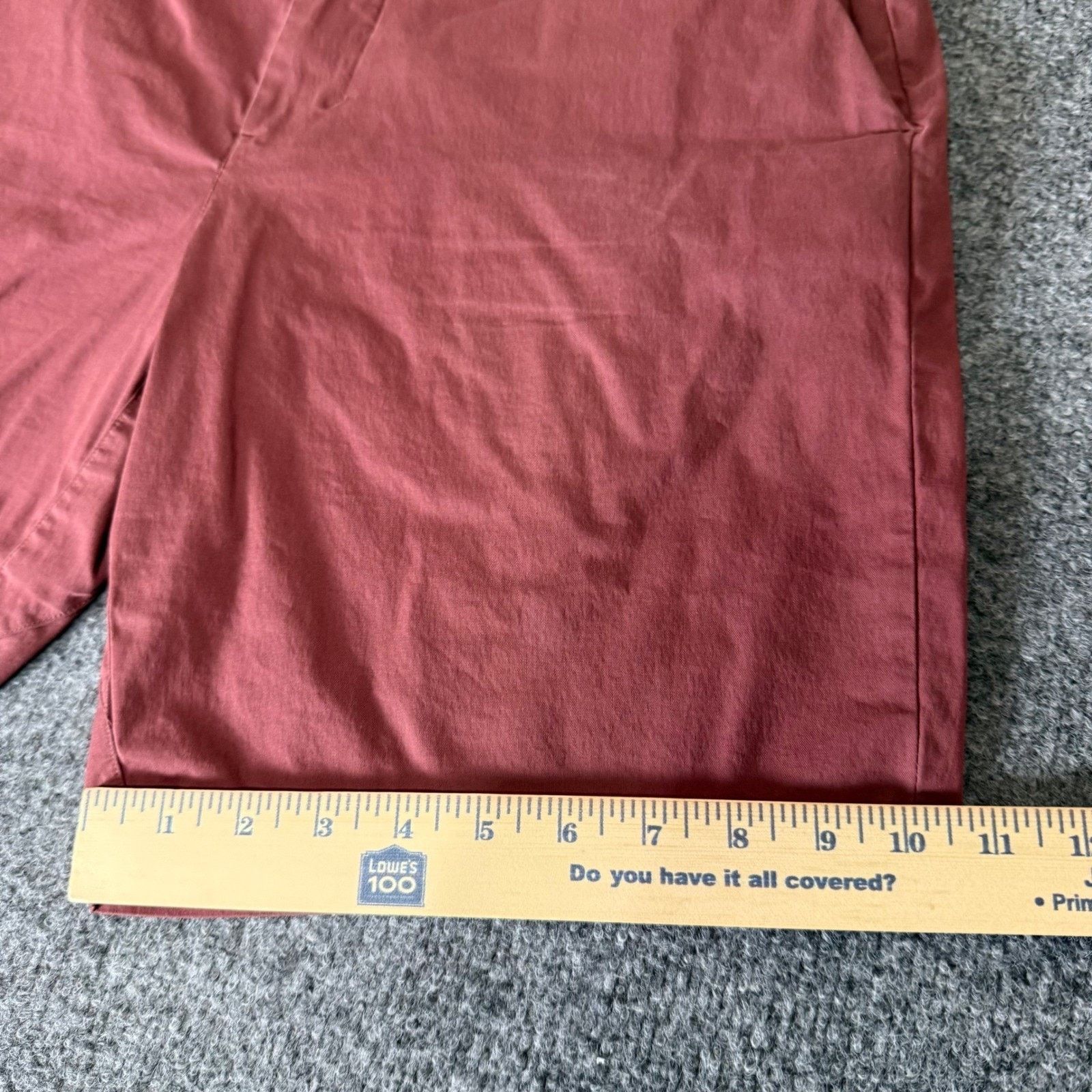 Lululemon Lululemon Commission Short Mens 32 Burgundy Chino Flat Front Size US 32 / EU 48 - 9 Thumbnail