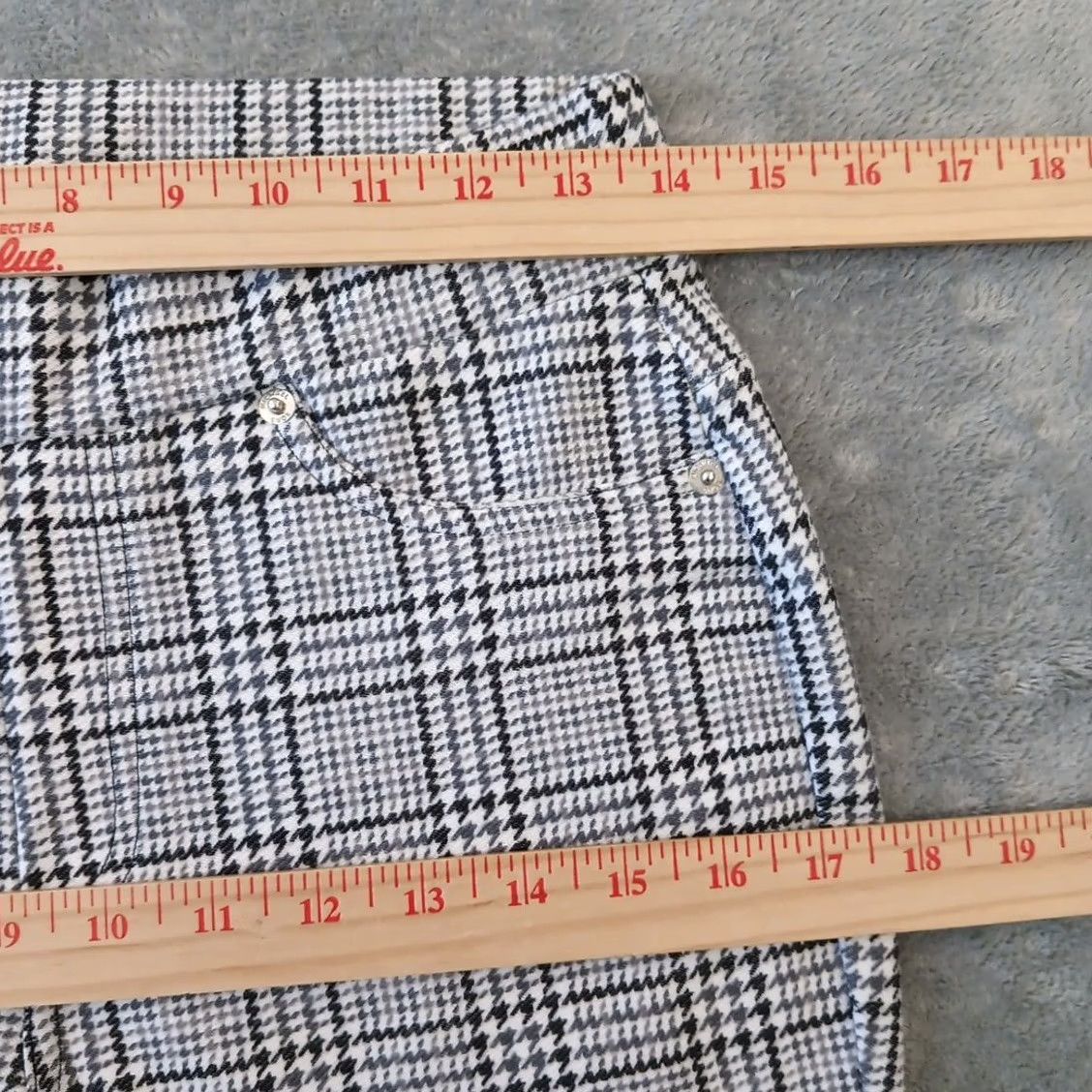 Michael Kors Michael Kors Ankle Pants Womens Small Gray Plaid Skinny Pull On Stretch Size 28" / US 6 / IT 42 - 3 Thumbnail