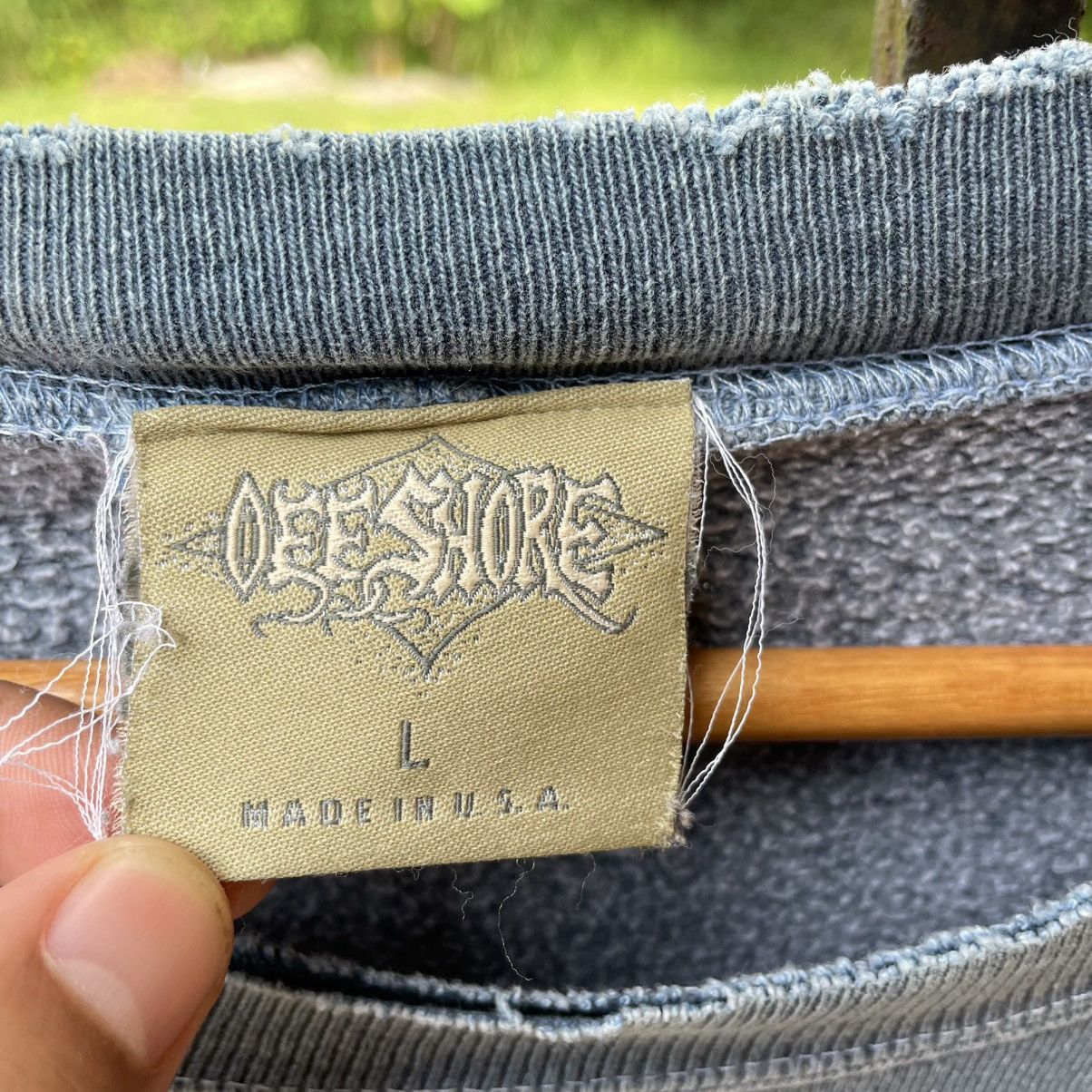 Vintage 🔥Vintage 90s Off Shore Big Logo Surf Distress Sweatshirts Size US L / EU 52-54 / 3 - 11 Thumbnail