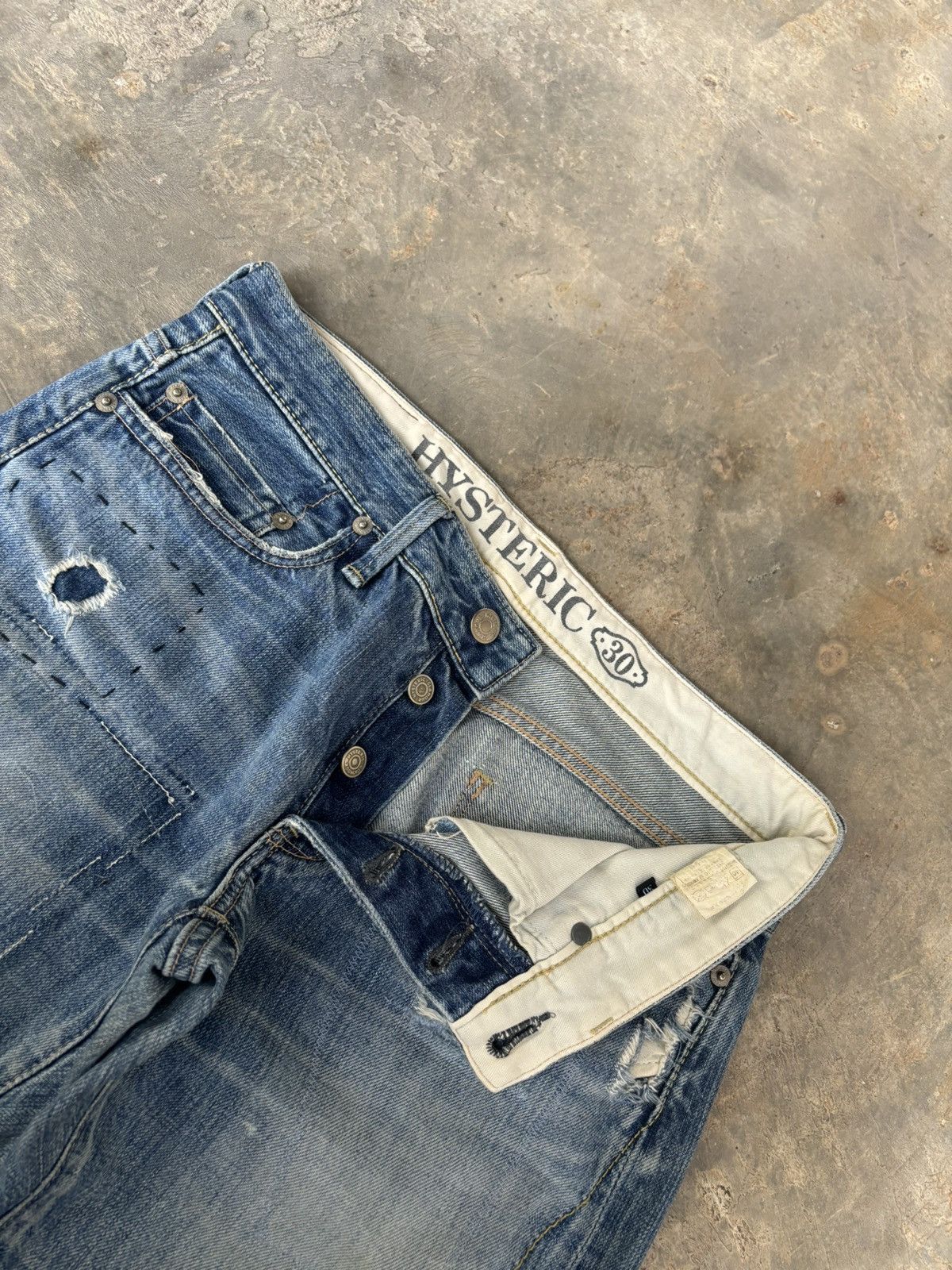 Hysteric Glamour Hysteric Glamour Distressed Selvedge Denim Size US 30 / EU 46 - 10 Thumbnail
