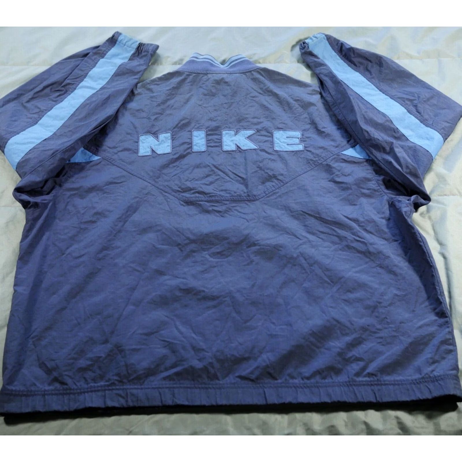 Nike VINTAGE Nike Jacket Mens XL Blue 90s 1/4 Zip Windbreaker Pull Over Y2K Windbreaker Jacket Size US XL / EU 56 / 4 - 2 Thumbnail