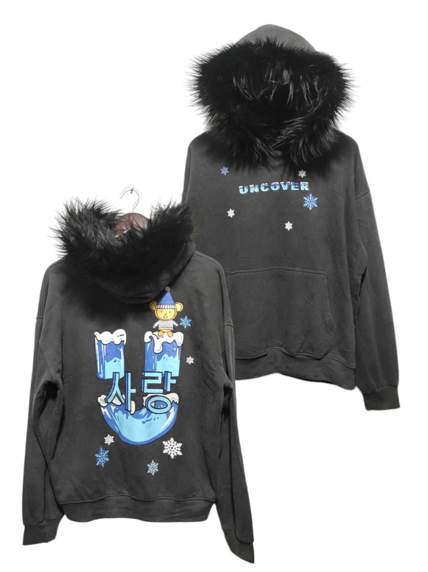 Hysteric Glamour Uncover Fur Hoodie i6w9 LGB style Carcoal Size US M / EU 48-50 / 2 - 2 Thumbnail