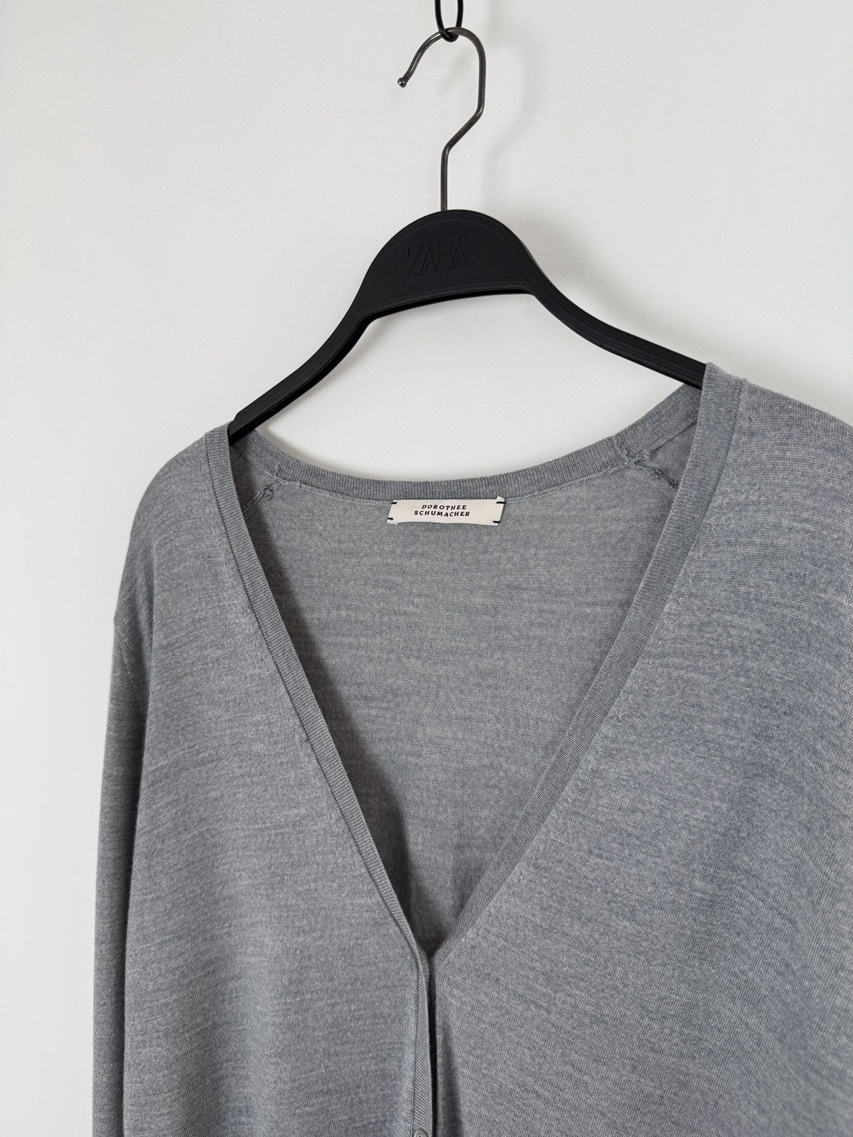 DOROTHEE SCHUMACHER Dorothee Schumacher Grey Wool Relaxed Cardigan L-XL Size XL / US 12-14 / IT 48-50 - 4 Thumbnail