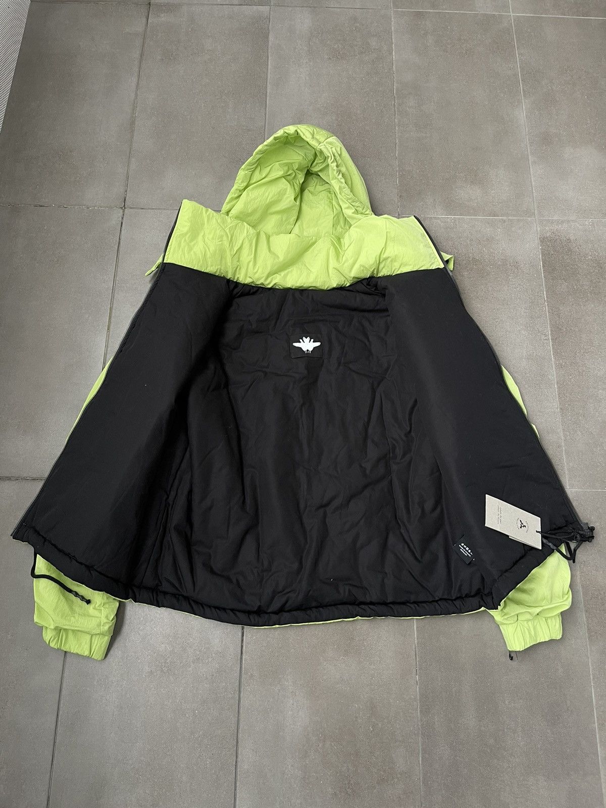 Japanese Brand !DS! AW22 Zsigmond Zeliz Acid Green Track Jacket Coat Size US L / EU 52-54 / 3 - 14 Thumbnail