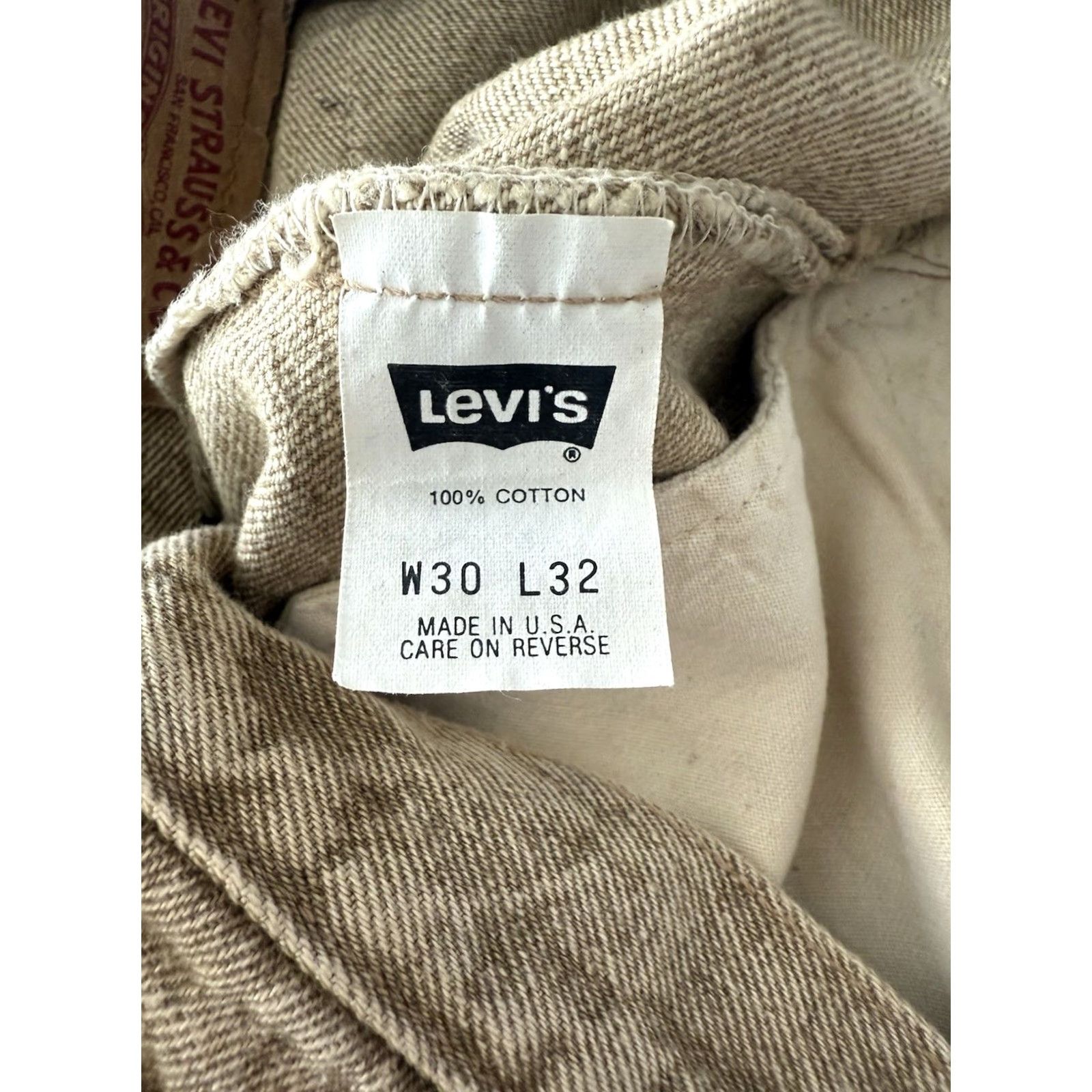 Levi's VINTAGE Levi's 501 Denim Jeans Size 32x30? 32x32 Gold Acid Wash Retro 80s USA Levi's Shirt/Jeans Size US 29 - 4 Thumbnail