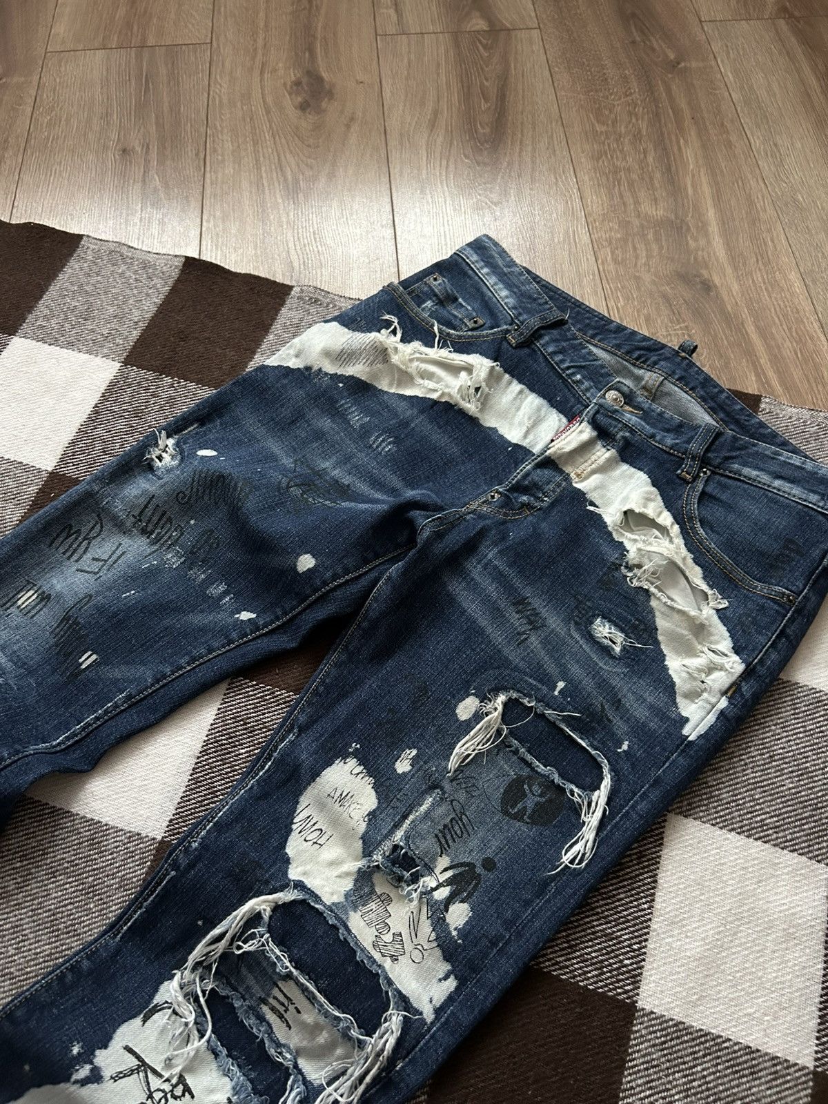 Dsquared2 Dsquared2 painted distressed drip y2l jeans mens 🥷🥷🥷 Size US 30 / EU 46 - 2 Thumbnail