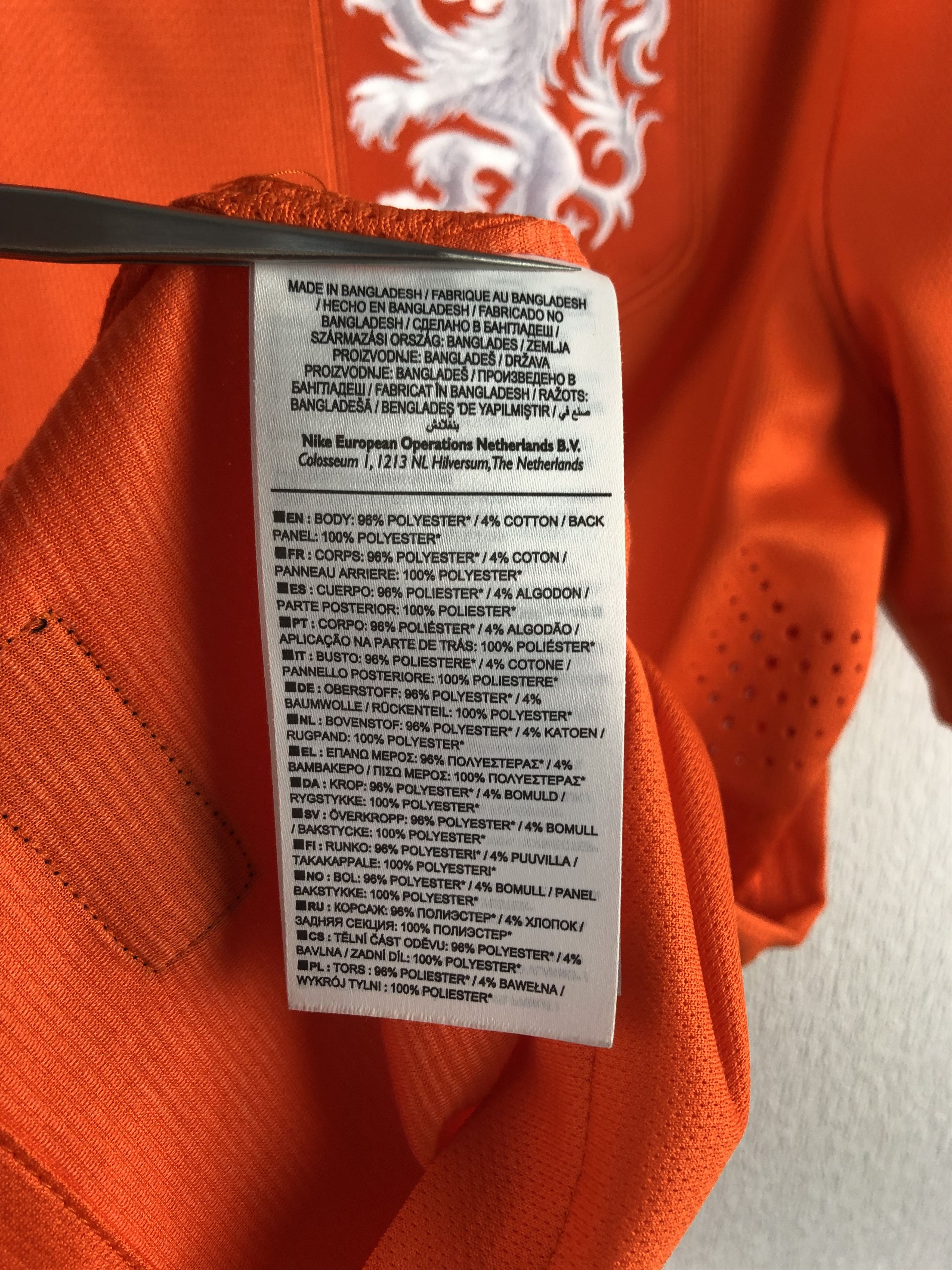 Nike Netherlands Holland shirt 2014 Soccer Player Issue Jersey Size US M / EU 48-50 / 2 - 11 Thumbnail