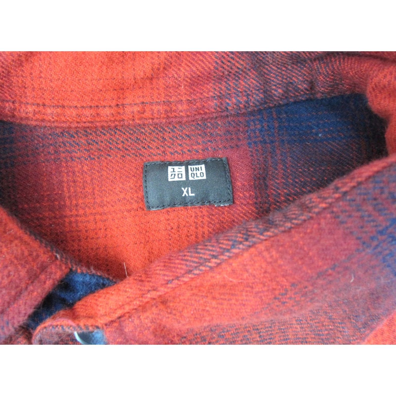 Uniqlo VINTAGE Uniqlo Shirt Mens XL Red Black Plaid Button Up Flannel Shadow Size US XL / EU 56 / 4 - 3 Thumbnail