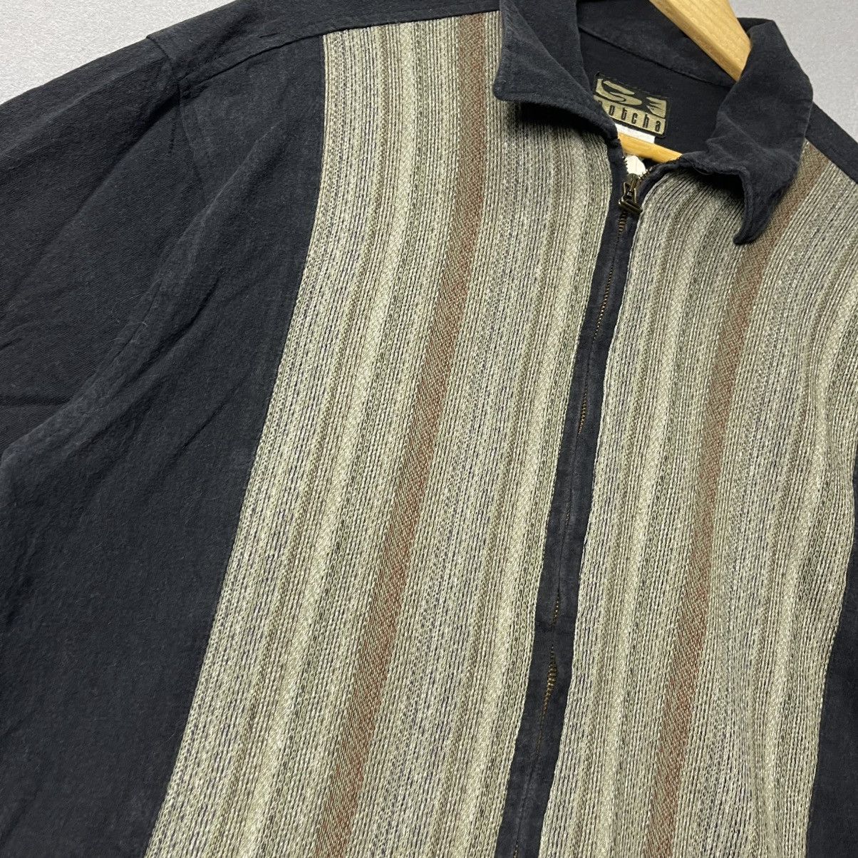 Gotcha Vintage 90s Gotcha Surf Zip Shirt Woven Panel Black Size US M / EU 48-50 / 2 - 6 Thumbnail