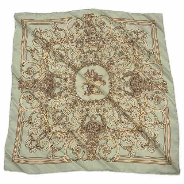 Hermes Hermes Hermes Silk Scarf Mint Green Canvas Scarf in Good Condition Size ONE SIZE - 1 Thumbnail