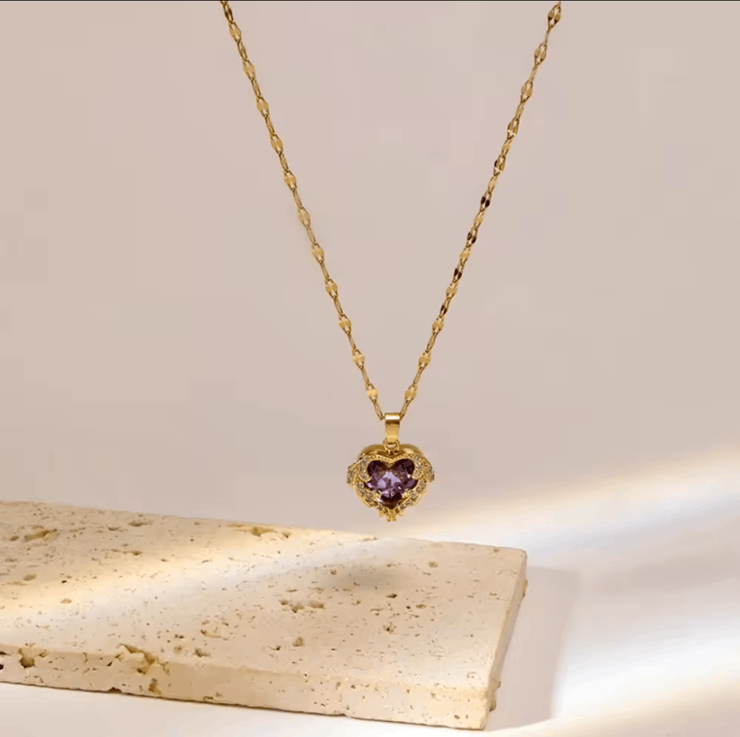 Japanese Brand Stainless Steel Chain Necklace, Love Heart Pendant Size ONE SIZE - 4 Thumbnail