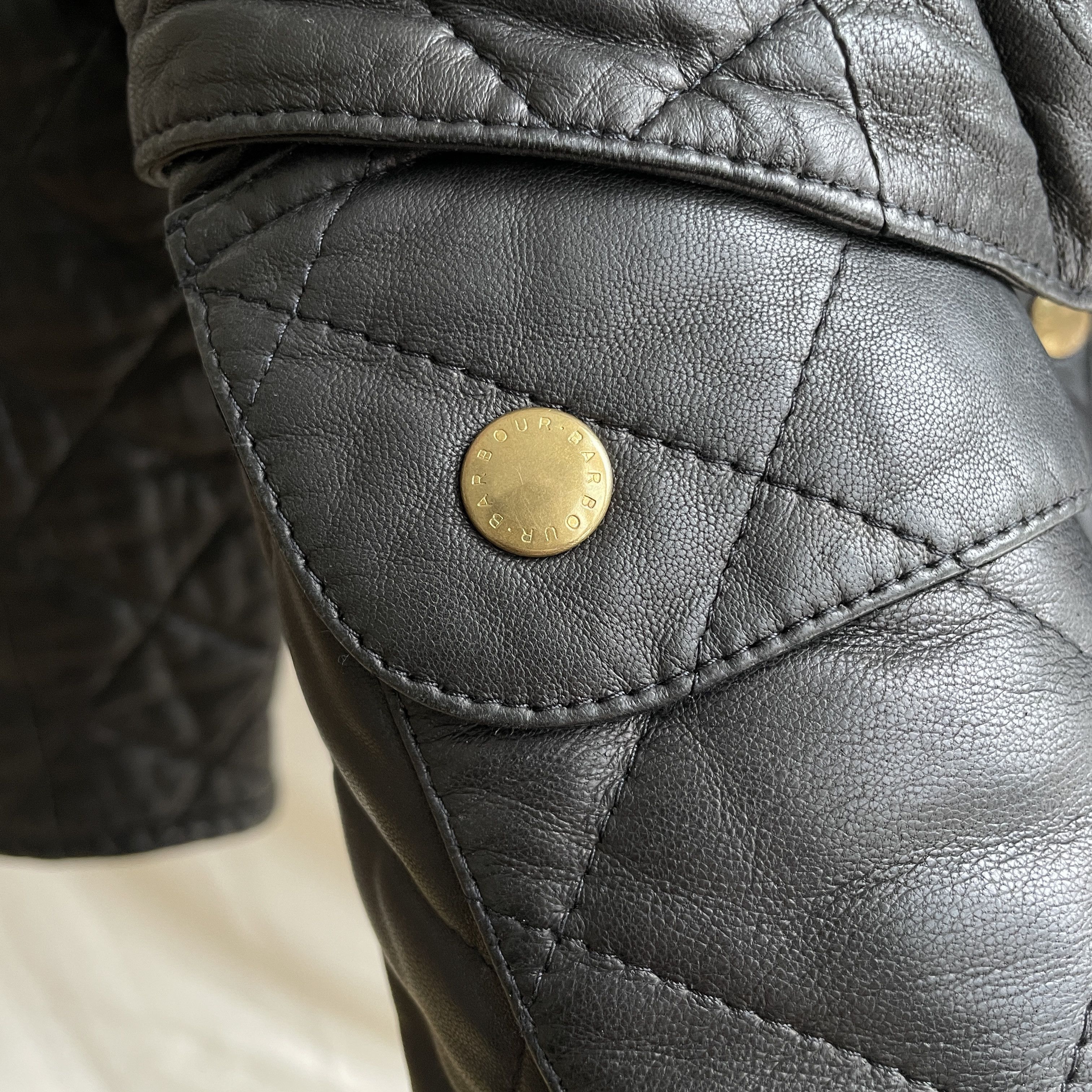 Barbour Barbour International Womens Nappa Leather Quilted Jacket Size M / US 6-8 / IT 42-44 - 11 Thumbnail