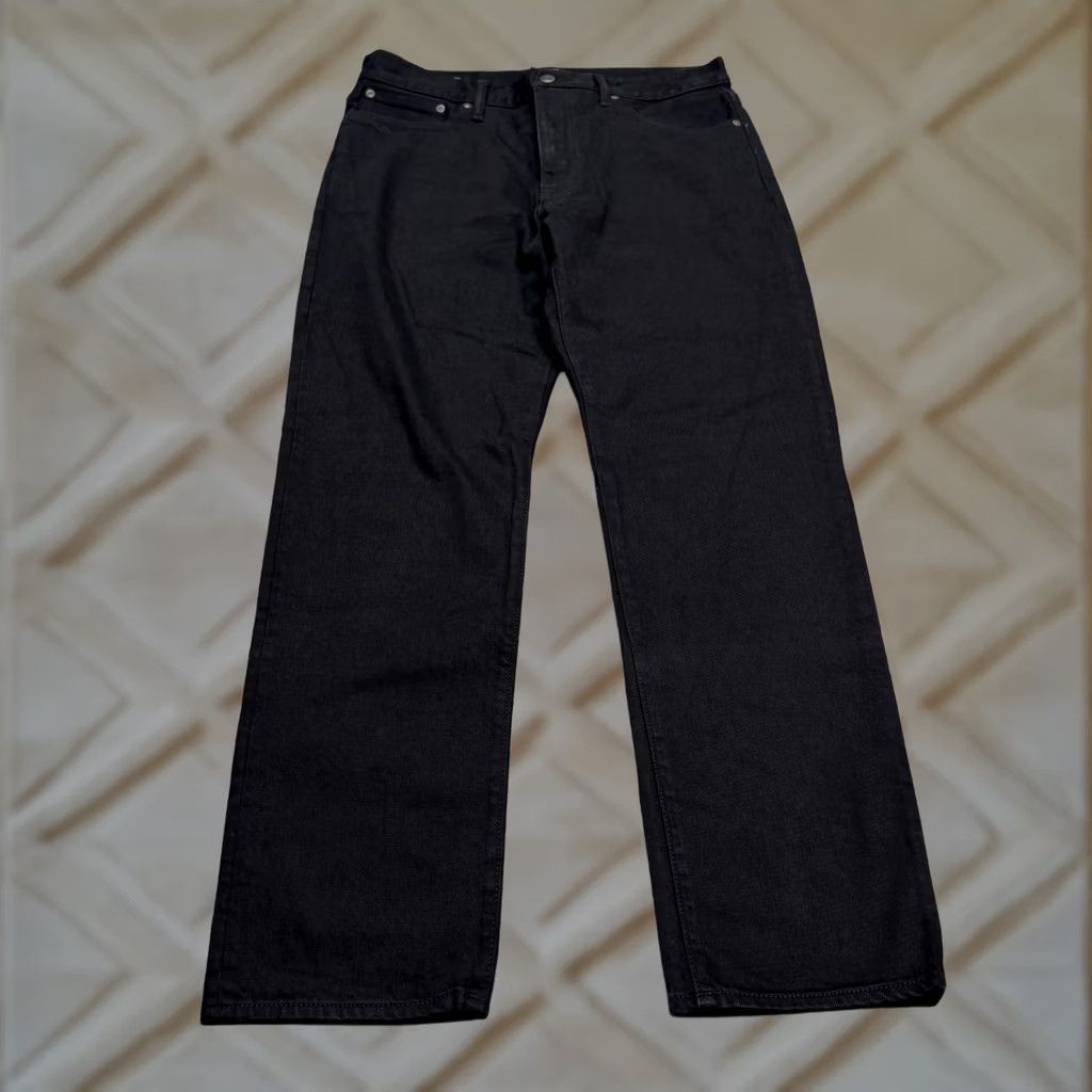 J.Crew J.Crew Jeans Mens 31x30 Black Denim Straight Leg Cotton Casual Stretch Size US 31 - 1 Thumbnail