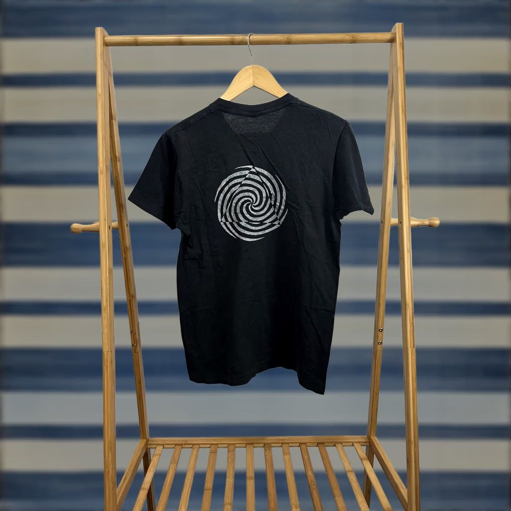Fruit Of The Loom VTG 80s Abstract Art Spiral Triangle Trippy Vision Skate Surf T-Shirt M Black Mens Fruit of the Loom Size US M / EU 48-50 / 2 - 1 Thumbnail