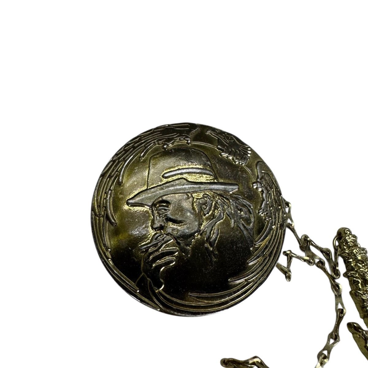 Yohji Yamamoto 🔥YOHJI YAMAMOTO POTRAIT & GANESHA DEITY CHAIN BROACH PIN Size ONE SIZE - 5 Thumbnail