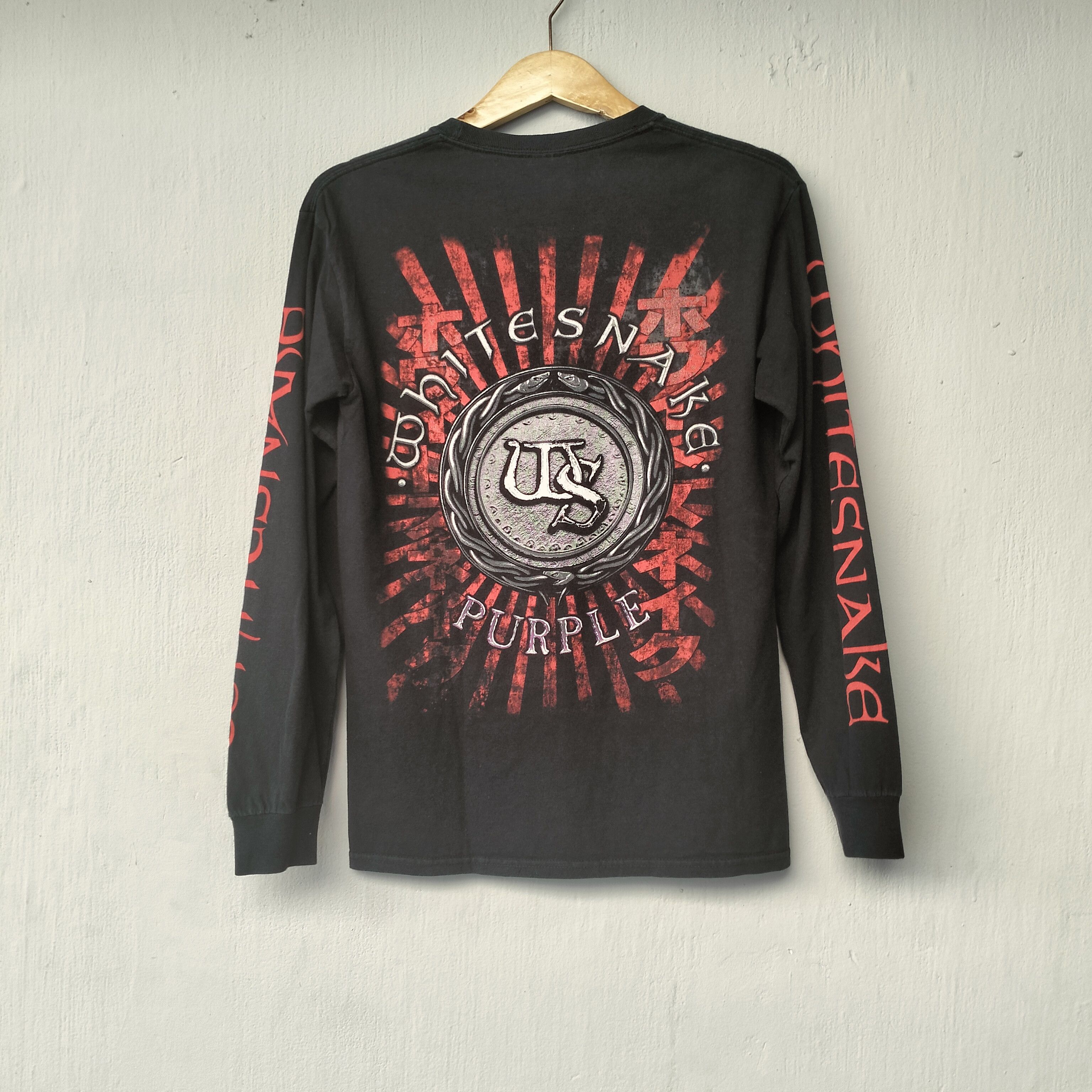 Band Tees × Vintage VINTAGE LONGSLEVEE WHITE SNAKE BAND Size US S / EU 44-46 / 1 - 8 Thumbnail