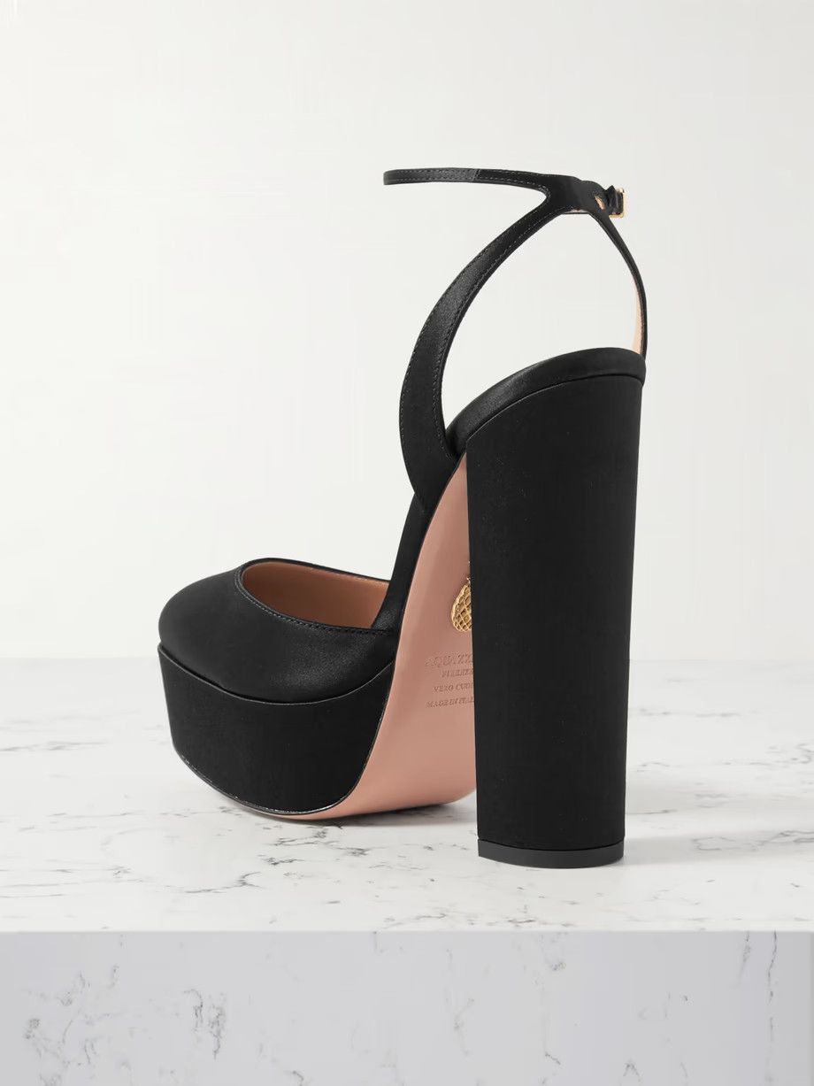 Aquazzura o1srvl11e1024 Platform in Black Size US 10 / IT 40 - 2 Thumbnail