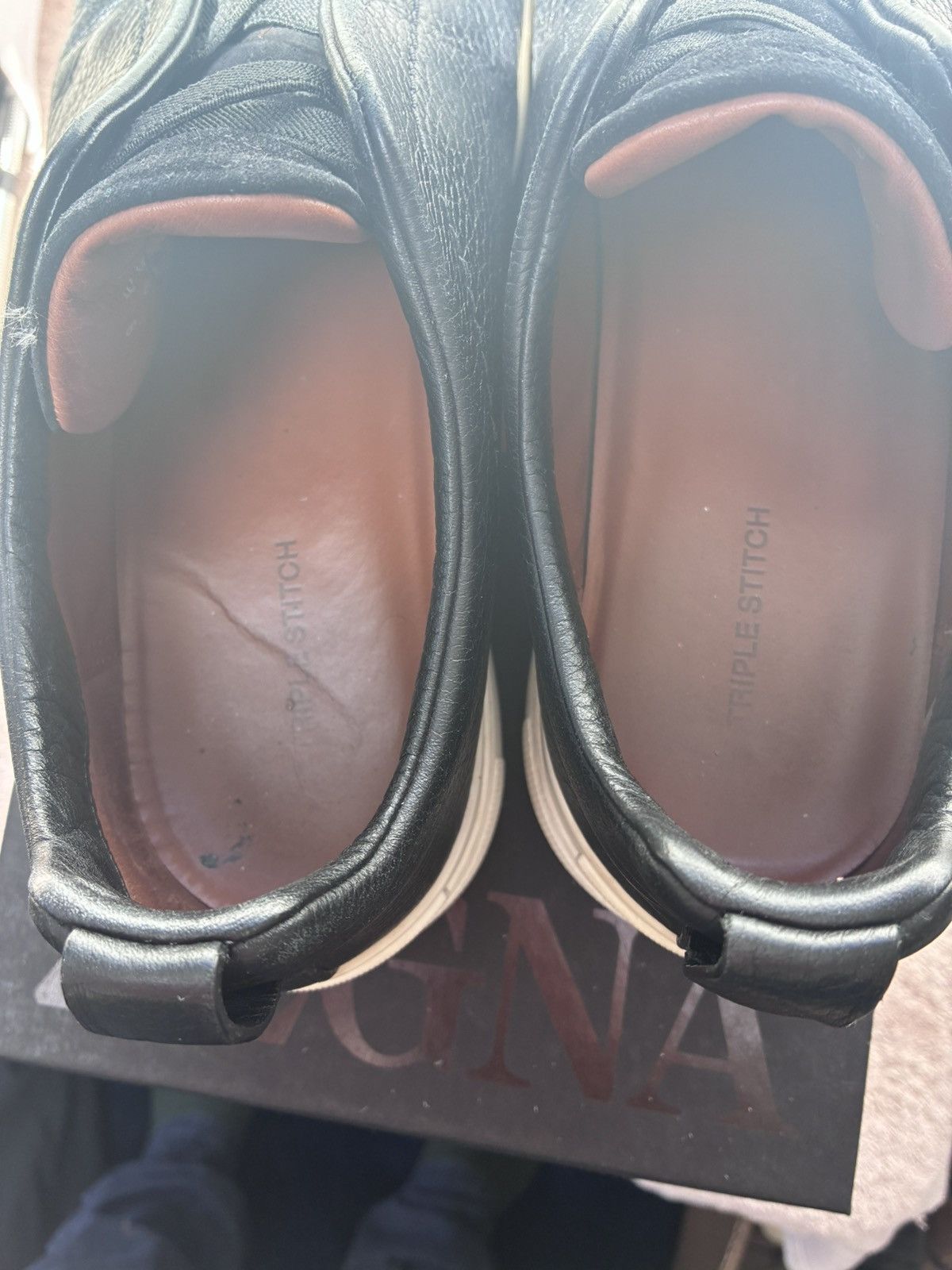 Ermenegildo Zegna Zegna black triple stitch second skin uk 8 eu 42 Size US 9 / EU 42 - 2 Thumbnail