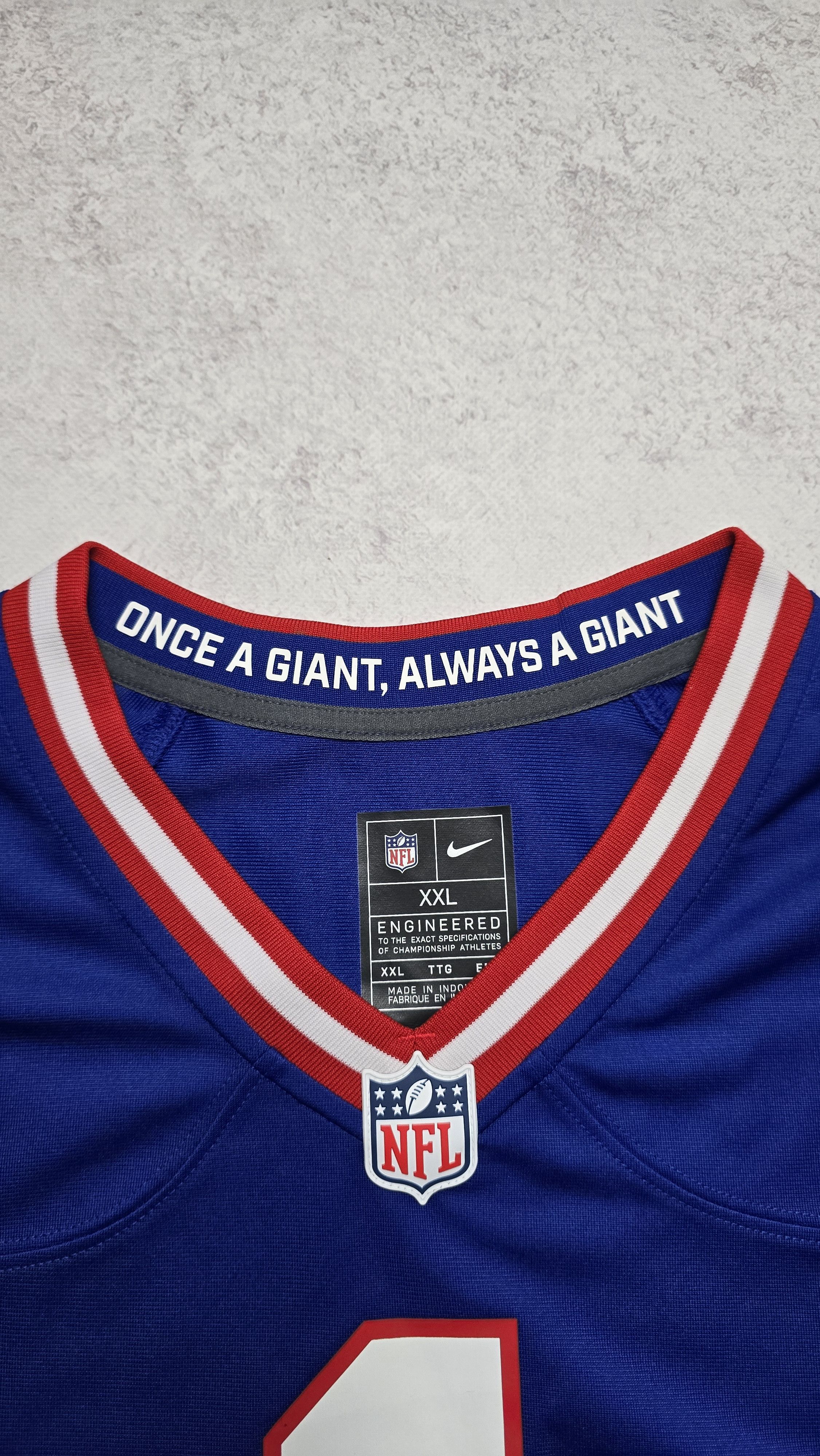 Nike Malik Nabers #1 Giants Nike NFL Game Jersey Size US XXL / EU 58 / 5 - 11 Thumbnail