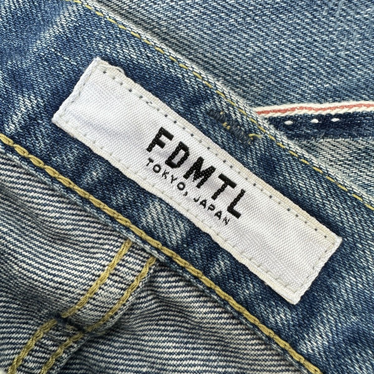 FDMTL Mercedes Benz Selvedge Crash Boro Denim Shorts jort capris Size US 36 / EU 52 - 18 Thumbnail
