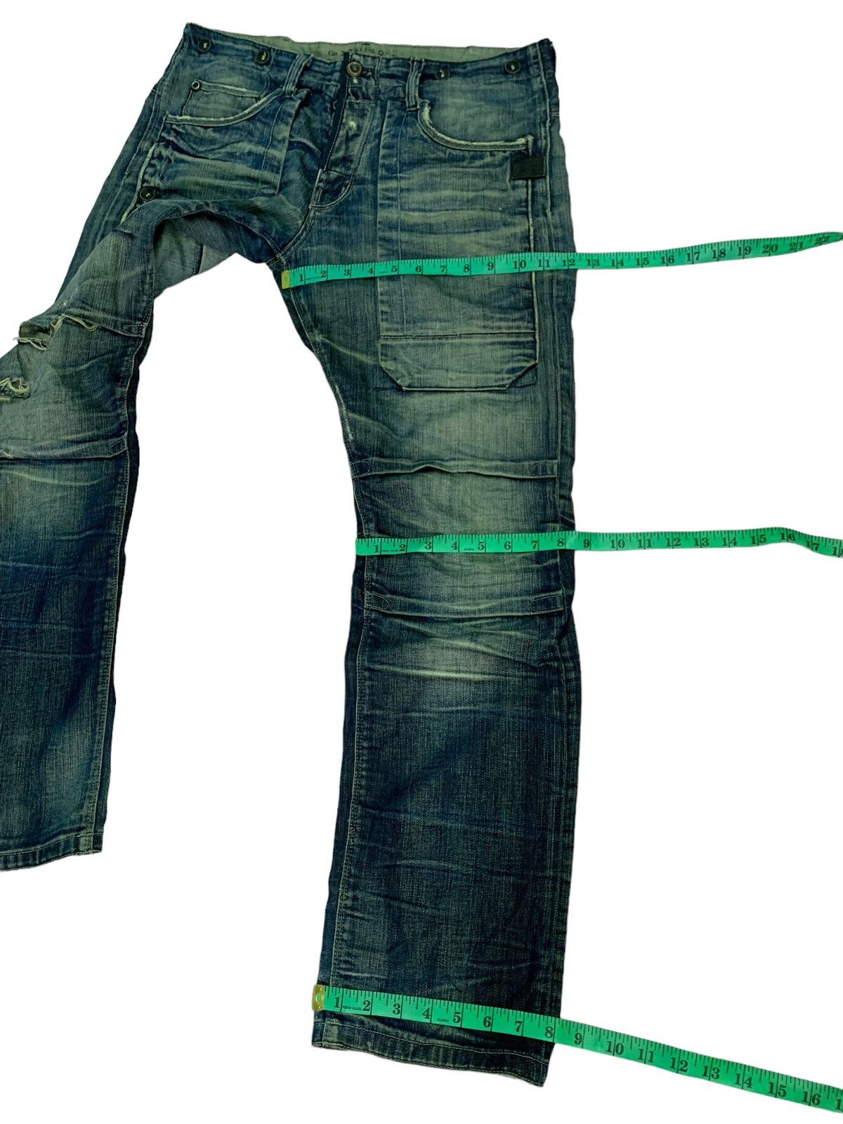G-Star 🔥Rare Japanese Brand G-Star 3301 Distressed Jeans Size US 34 / EU 50 - 17 Thumbnail